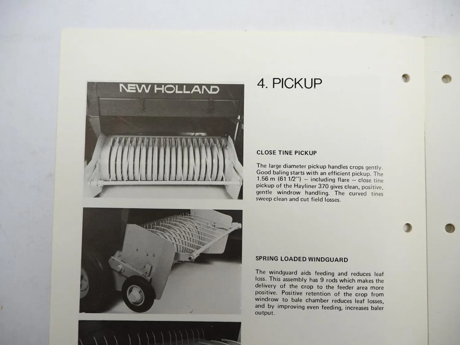 Sperry New Holland 370 Hayliner Presse Produktinformation 1975