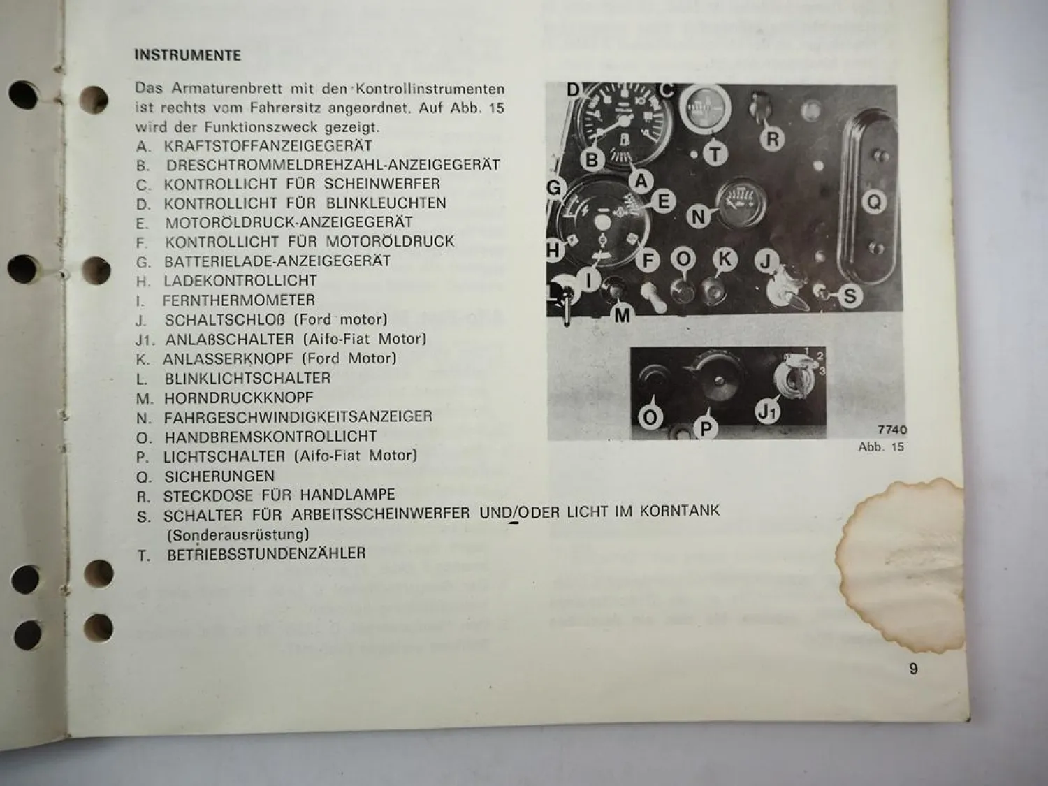 Sperry New Holland 8030 8040 Mähdrescher Betriebsanleitung Ersatzteilliste 1976
