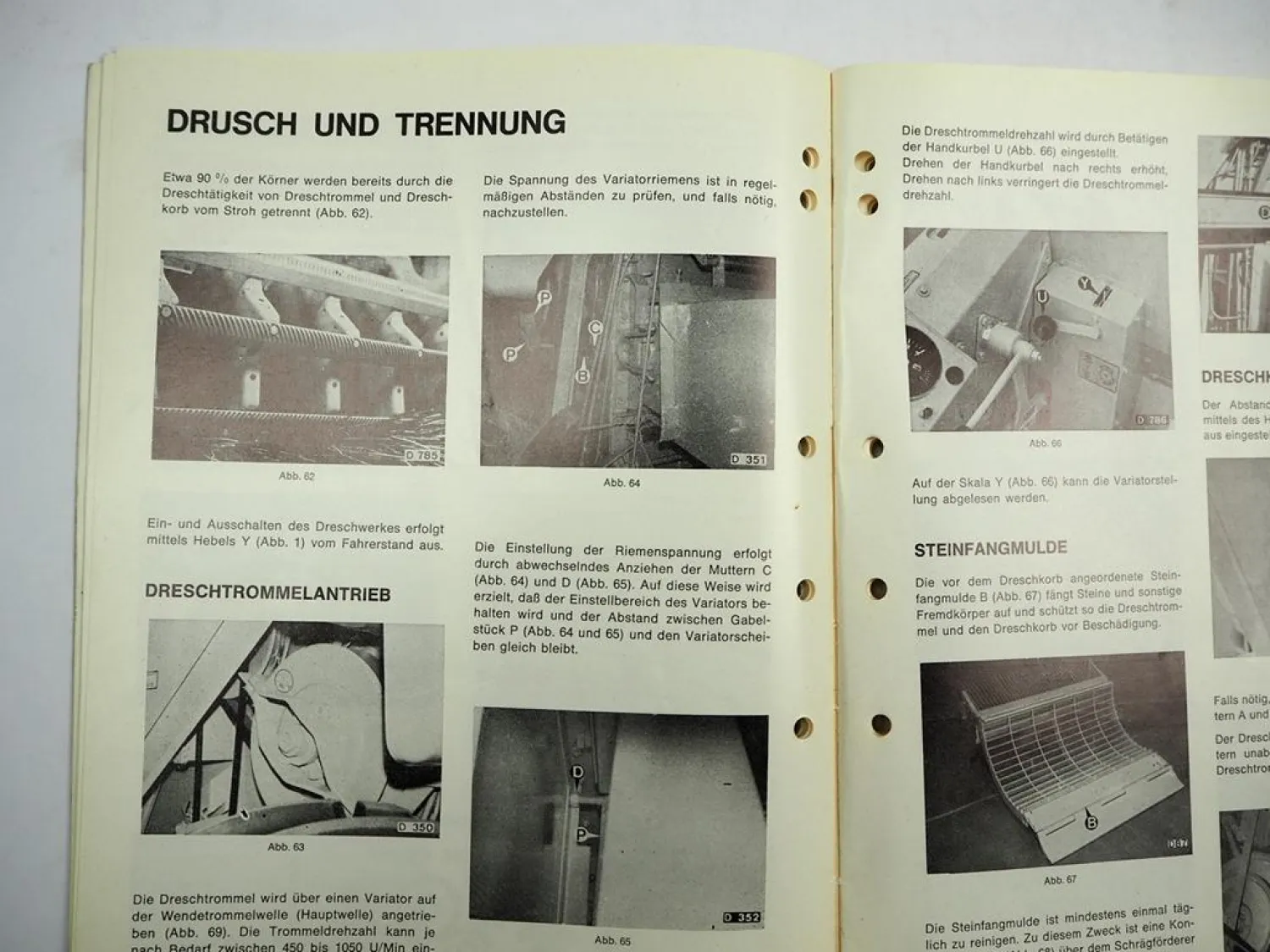 Sperry New Holland Clayson 1530 1545 Mähdrescher Betriebsanleitung 1977