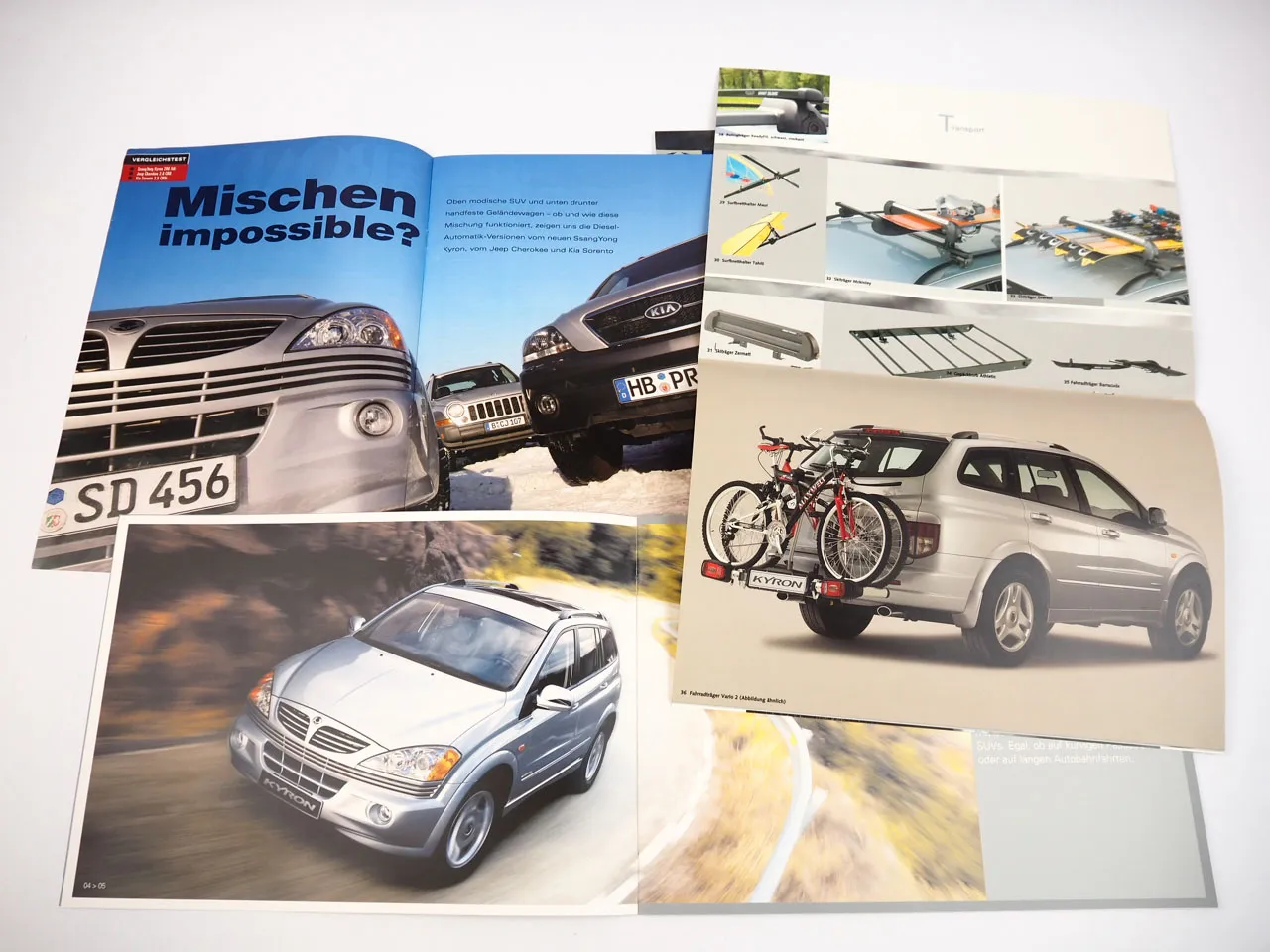 SsangYong Kyron PKW 5x Prospekt Technische Daten Ausstattung Zubehör 2006