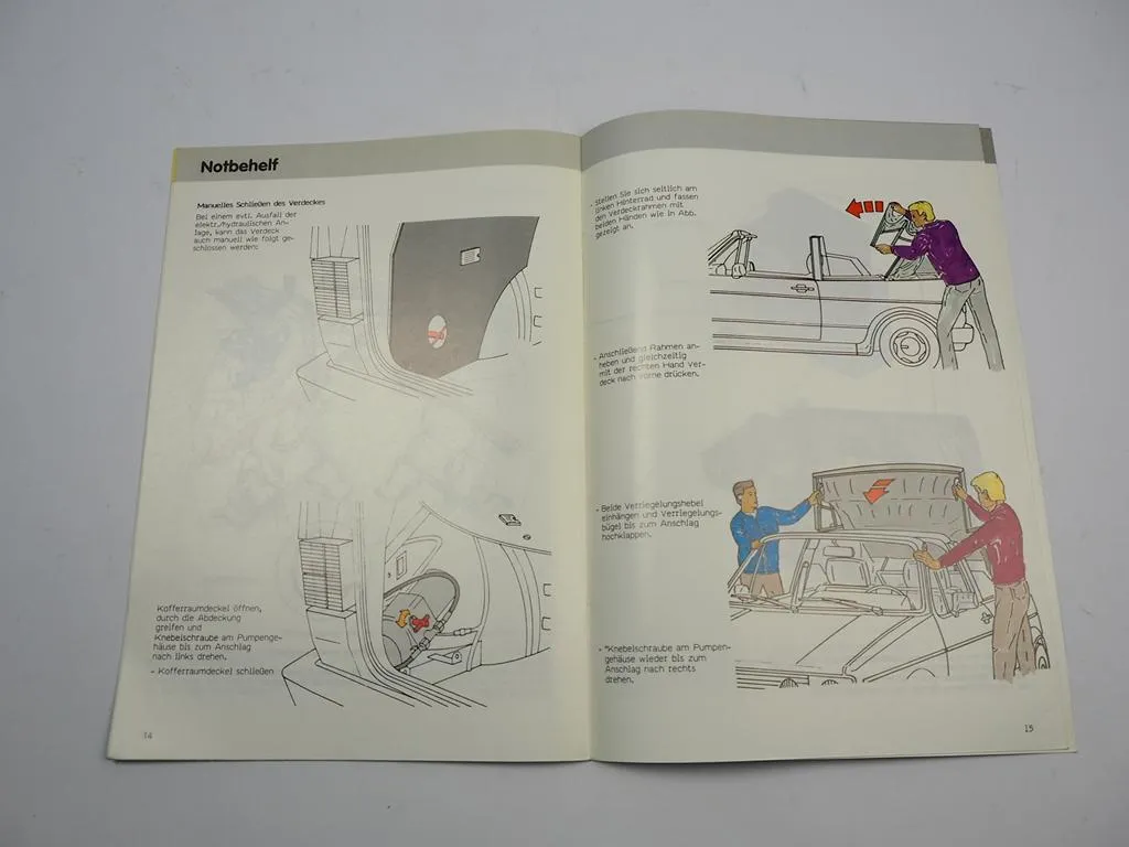 SSP 118 VW Golf 1 Cabriolet Verdeck Selbststudienprogramm 1989