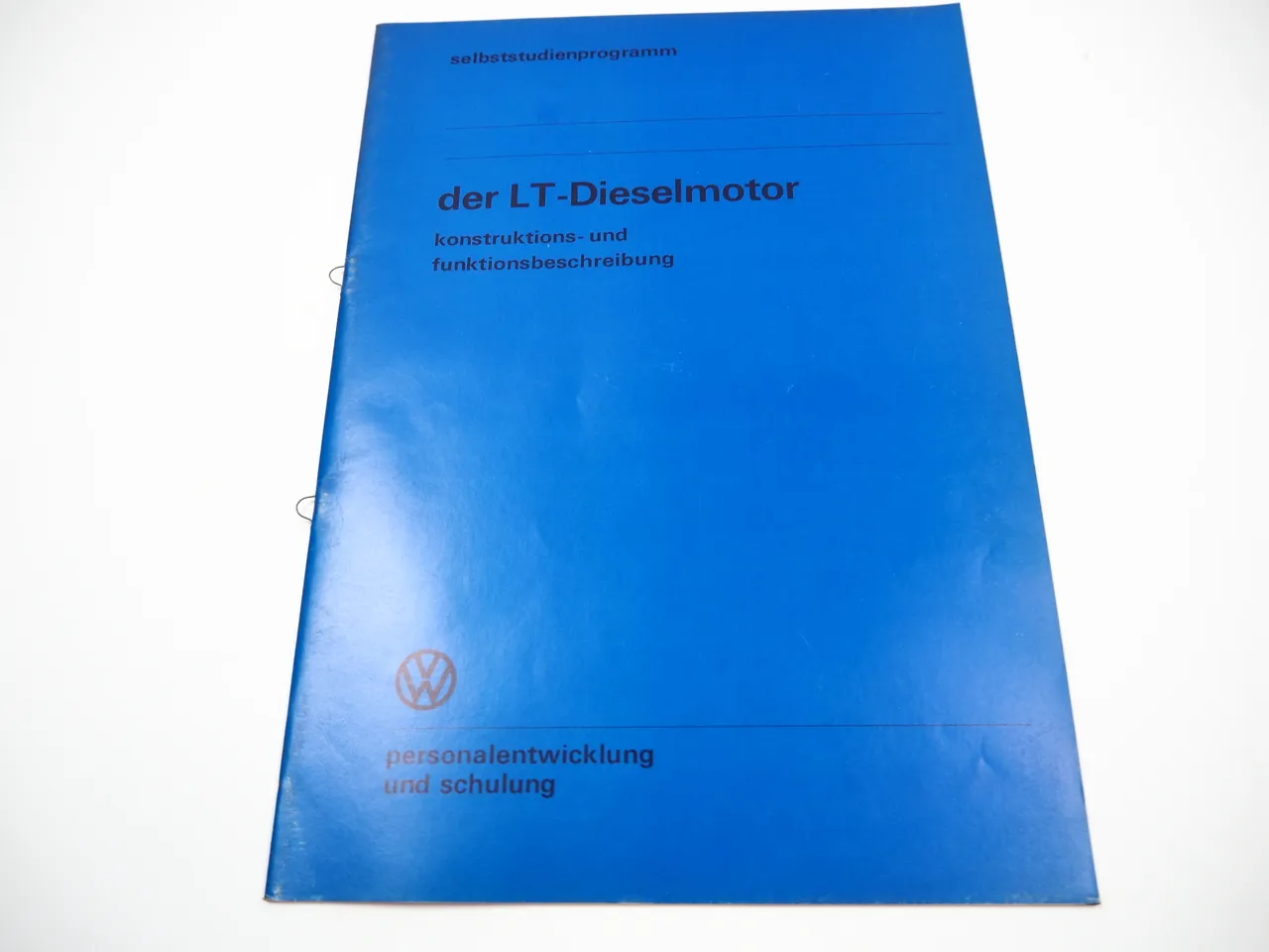SSP 12 VW LT 1 Dieselmotor 65 PS 2.7 l CG Selbststudienprogramm 1976