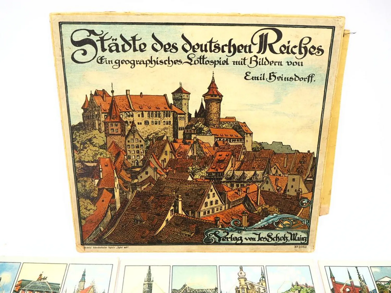 Städte des deutschen Reiches Geographisches Lottospiel Heinsdorff Scholz Mainz