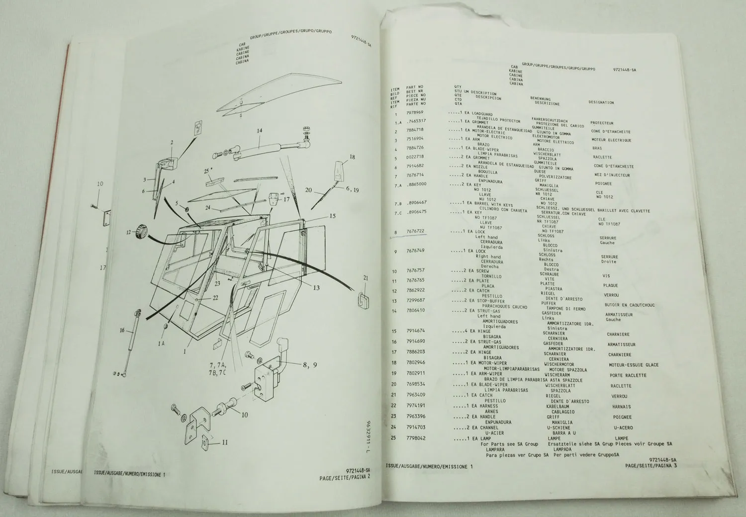 Steinbock Boss RH20 D Stapler Ersatzteilliste Truck Parts List ca 1994