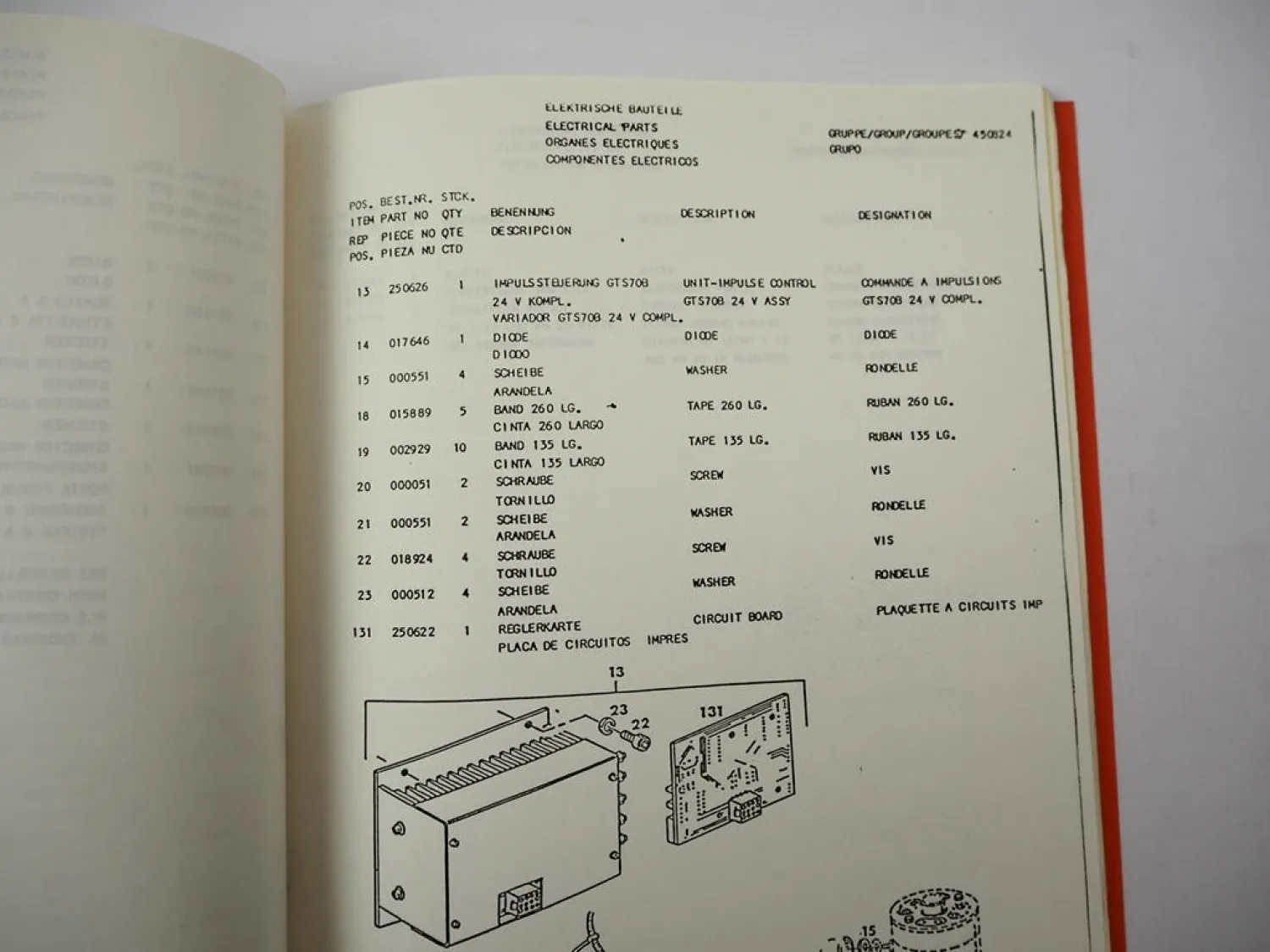 Steinbock Boss WP13 Elektro Hubwagen Ersatzteilliste Parts List 1986