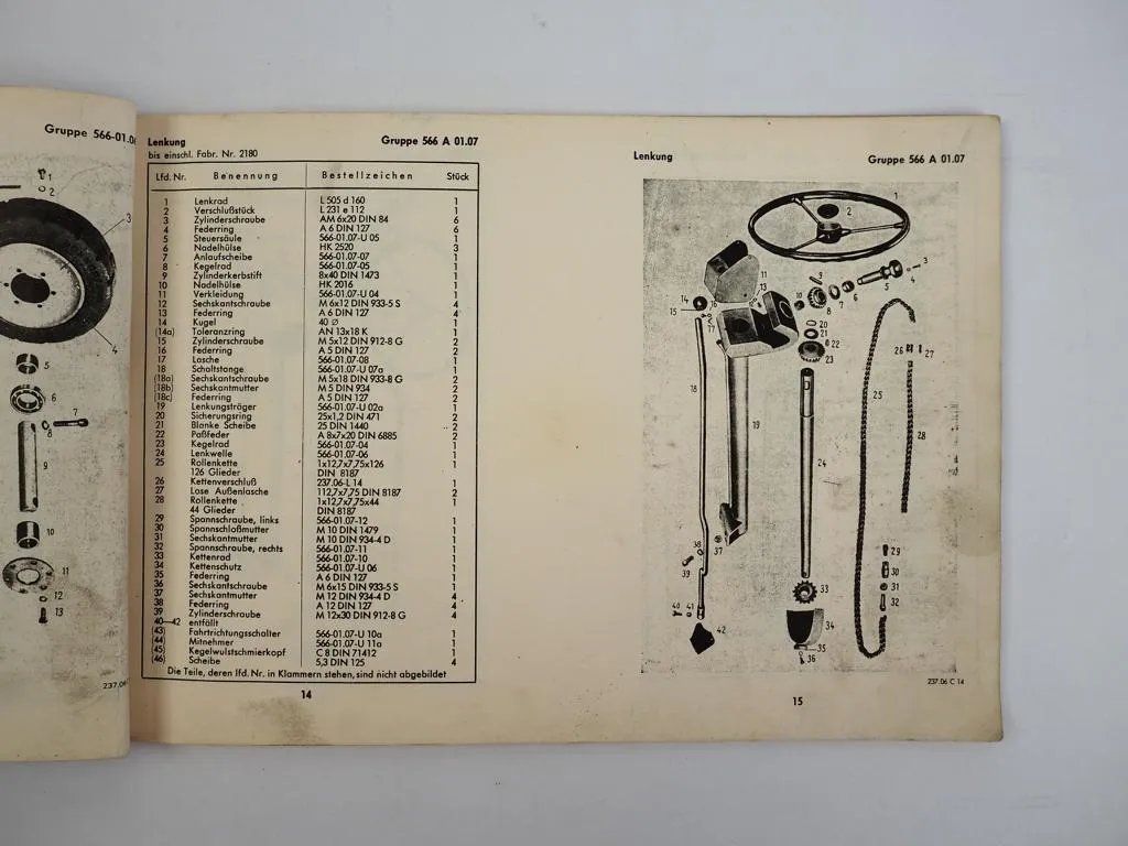Steinbock EFG 0.8 C Elektro-Gabelstapler Piccolift Ersatzteilliste 1965