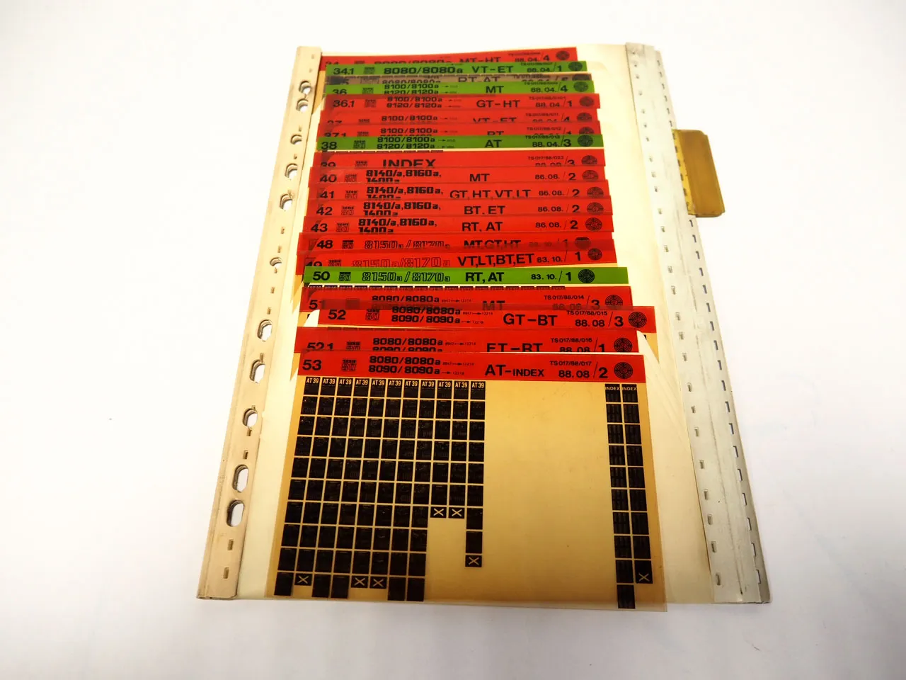 Steyr 8080 8090 8100 8120 8140 8150 8170 Ersatzteillisten Microfiches1983 - 1988