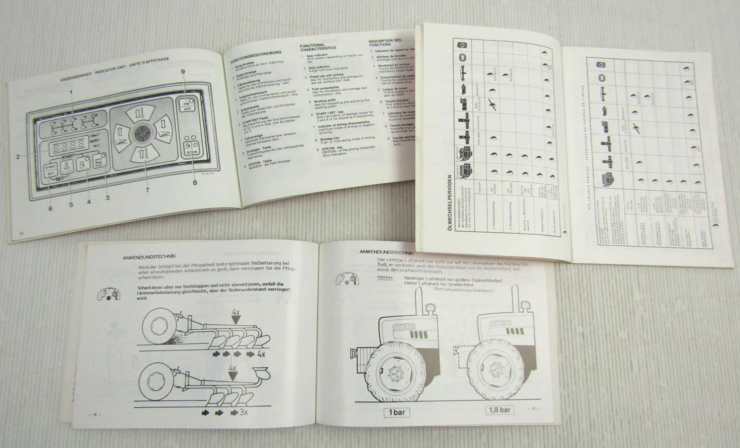 Steyr Sparfibel Betriebsmittel Vorschrift EHR und Infomat Elektronik Bedienung