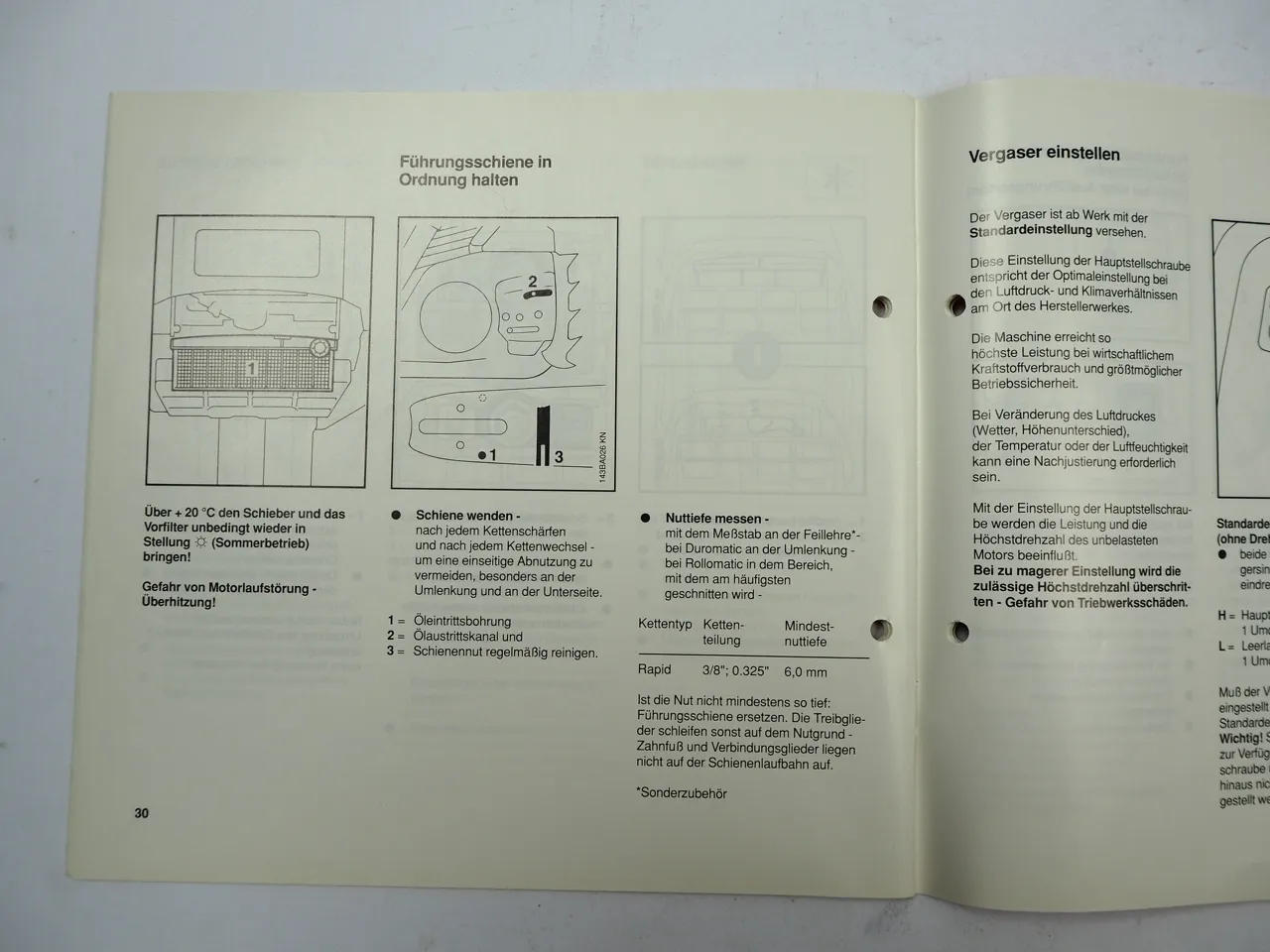 Stihl 029 039 Motorsäge Montage Betriebsanleitung Bedienung Wartung 1997