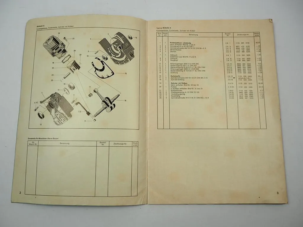 Stihl 041 AV Motorsäge Ersatzteilliste Preisliste ab 1970