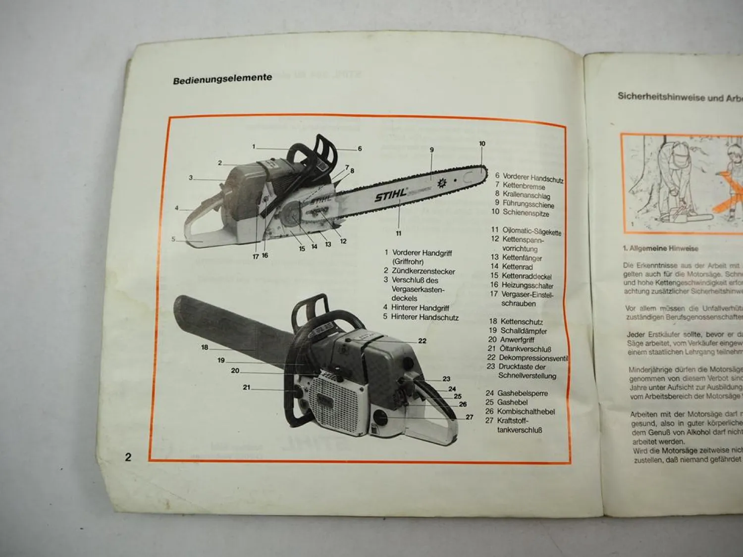 Stihl 084 Motorsäge Kettensäge Betriebsanleitung Bedienungsanleitung 1990