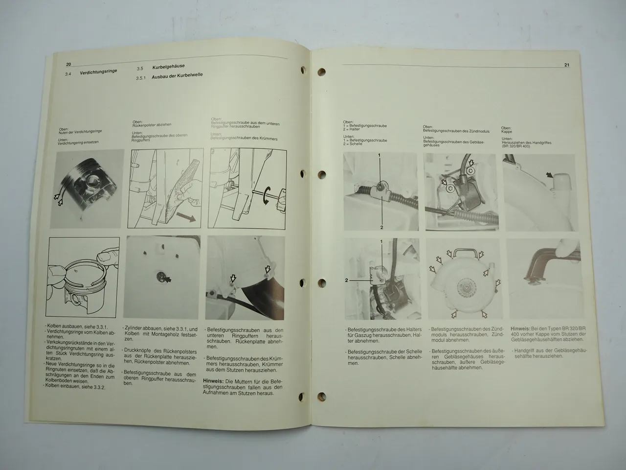 Stihl BR SR 320 400 Blasgerät Sprühgerät Werkstatthandbuch Reparaturanleitung