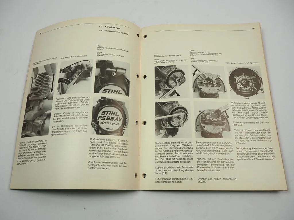 Stihl FS61 FS65 Motorsense Werkstatthandbuch Reparaturanleitung 1985