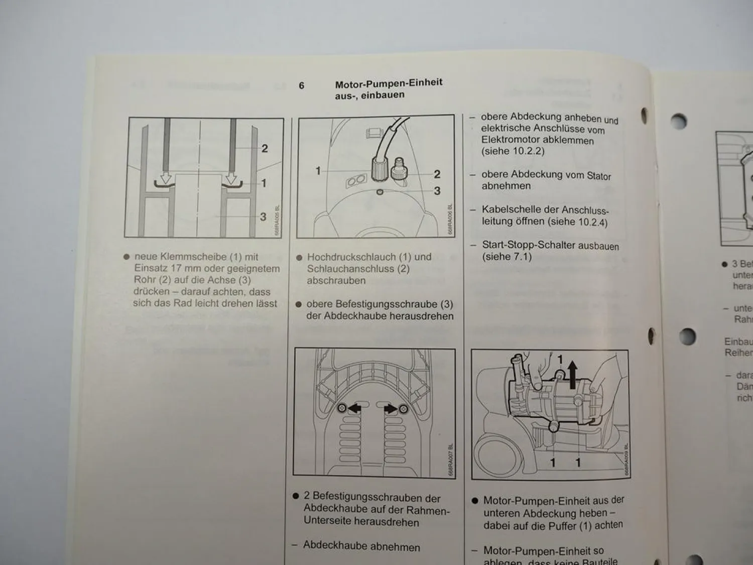 Stihl RE 116 126 K Hochdruckreiniger Werkstatthandbuch Reparaturanleitung 2002