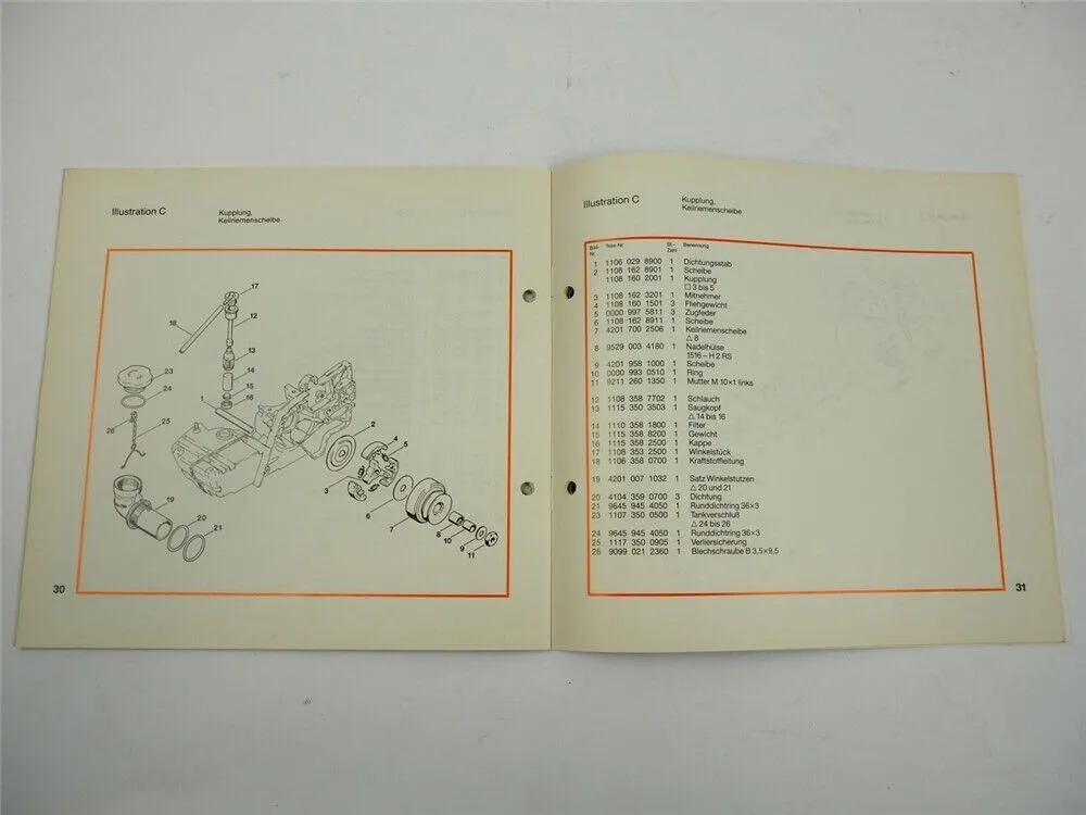 Stihl TS350 Super Trennschleifer Betriebsanleitung Ersatzteilliste 1992