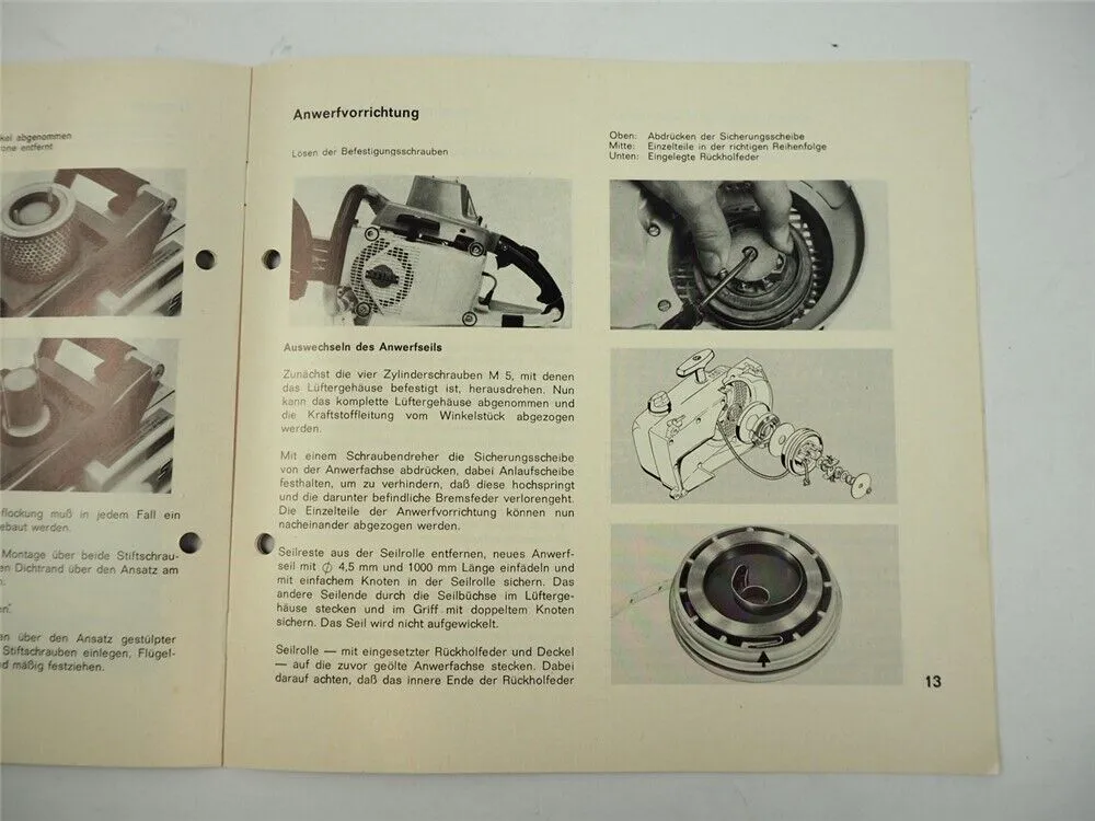 Stihl TS50 AV electronic Trennschleifer Betriebsanleitung 1985