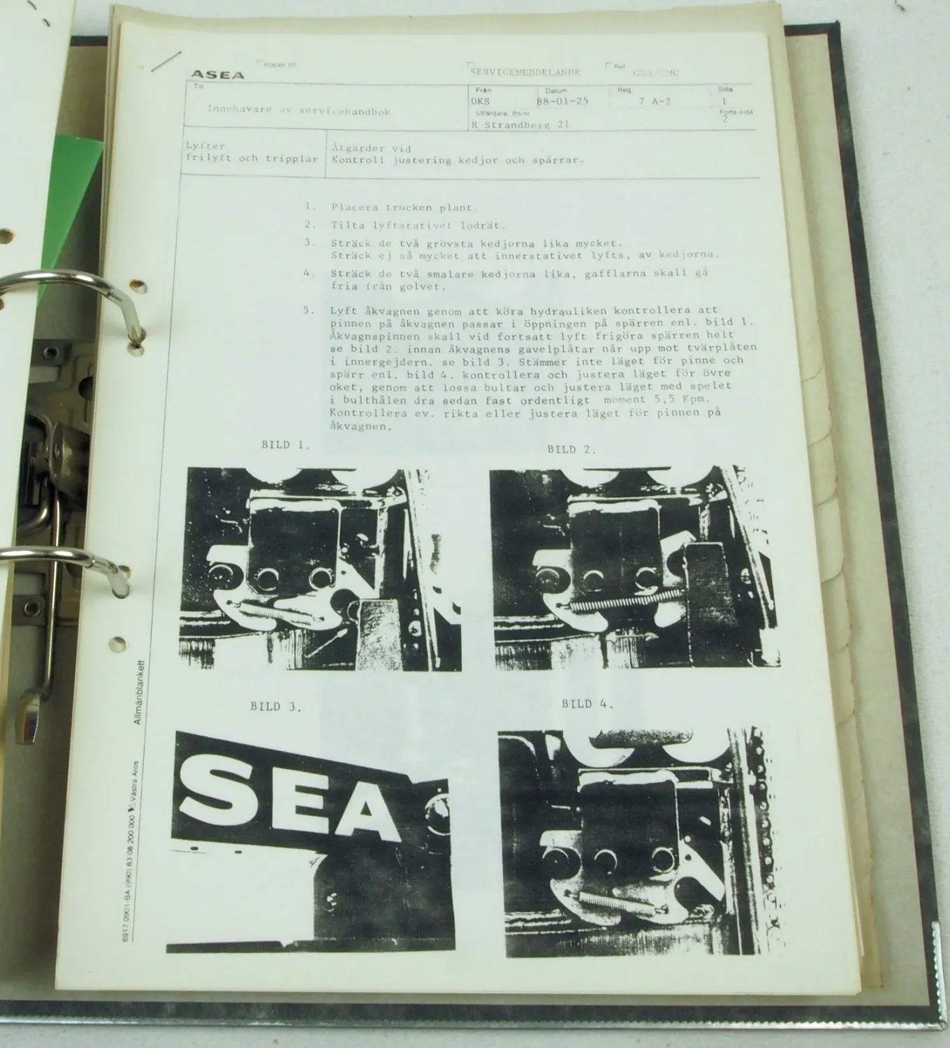 Still ASEA GMC 50 60 70 Elektro Stapler Technische Schulung Werkstatthandbuch 88