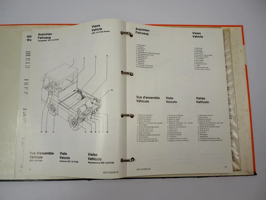 Still R07 R08 Elektro Schlepper EFW EFZ Betriebsanleitung Wartung 1984