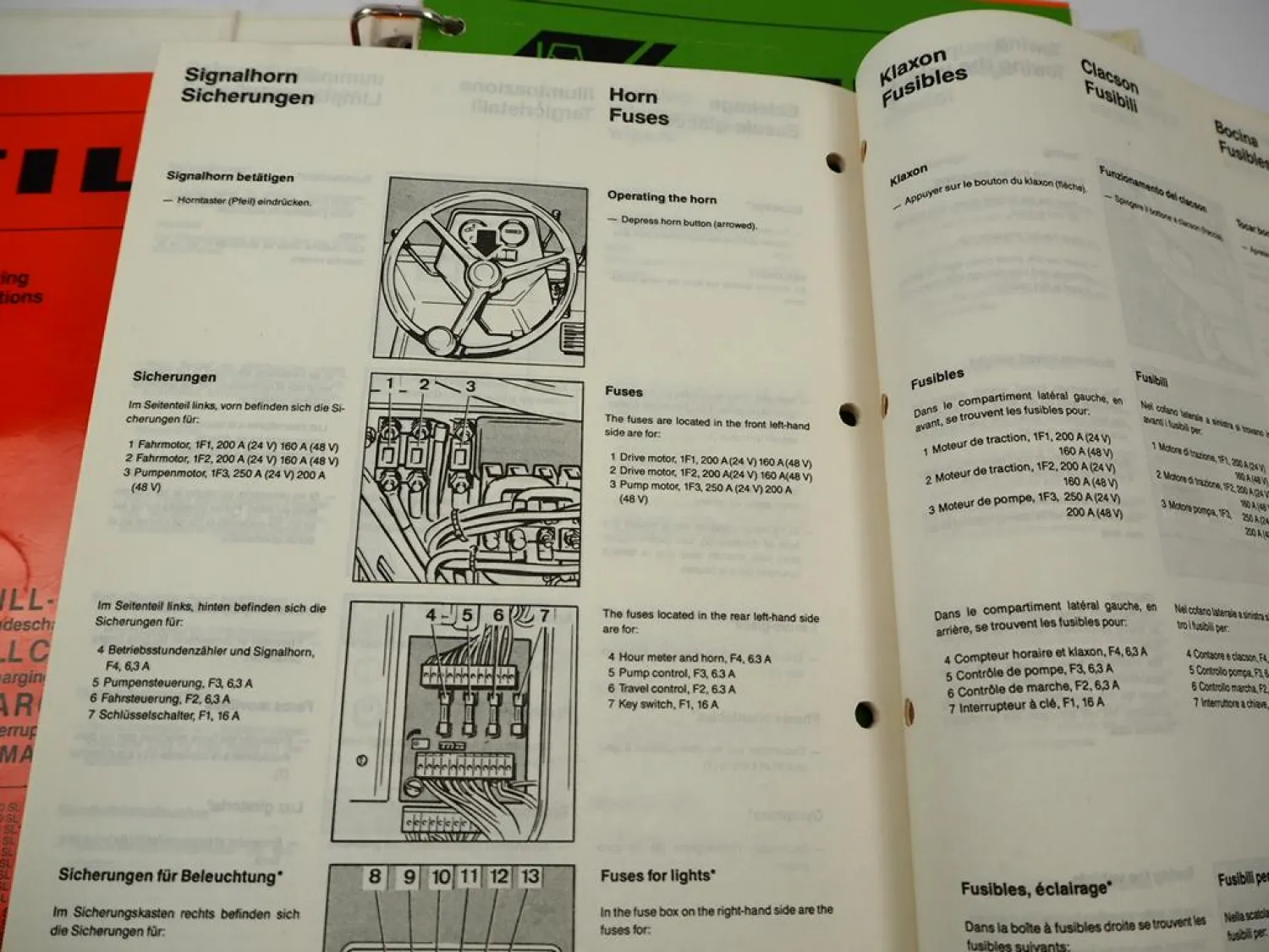 Still R20-16 R20-17 Gabelstapler Betriebsanleitung Wartung Ersatzteilliste in 5 Sprachen