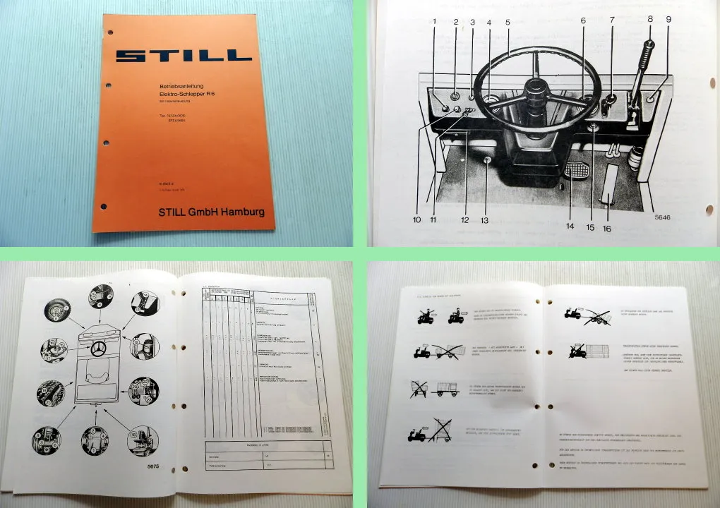 Still R6 EFZ 6/0606 Elektro-Schlepper Betriebsanleitung Ersatzteilliste Prospekt