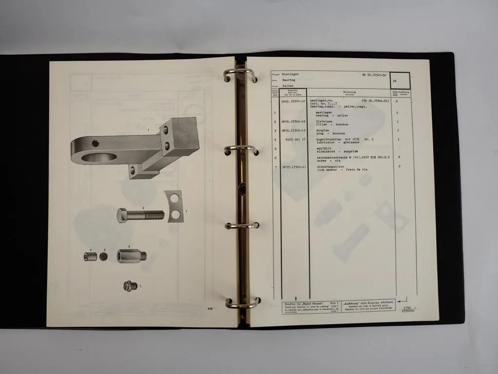 Still SE Hubgerüste Bd.4 Gabelträger Gabelzinken Mastlager Ersatzteilliste 1969
