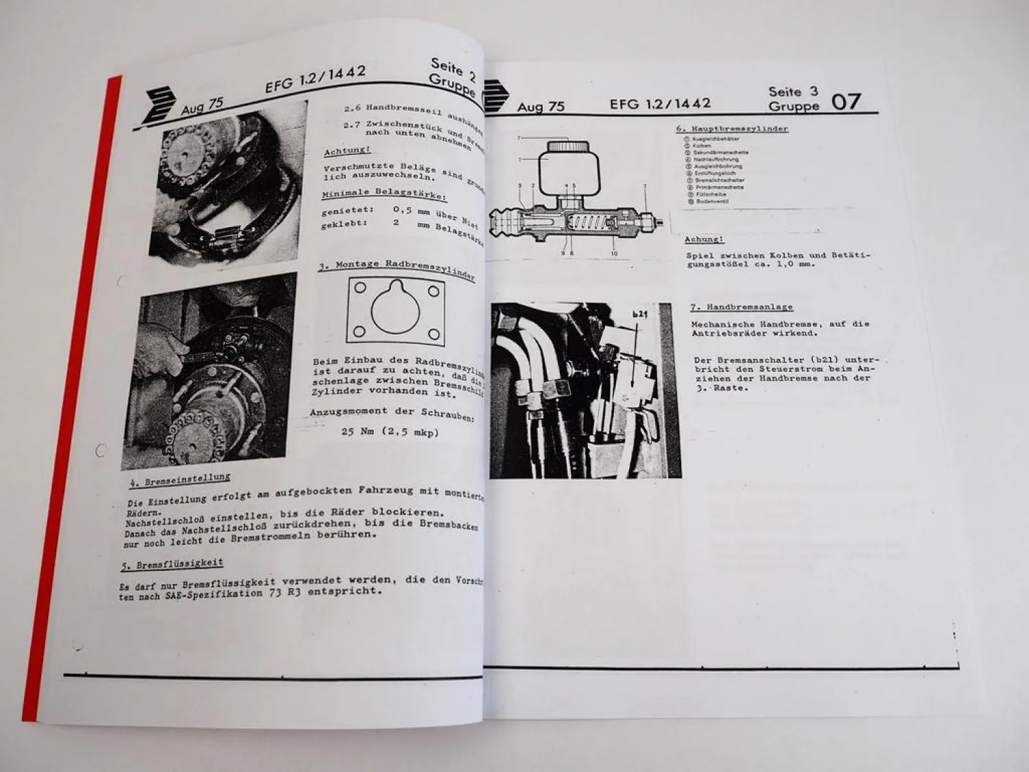 Still SE14 EFG 1.2 1442 Beschreibung Reparaturhinweise Schulungsbrief 1975