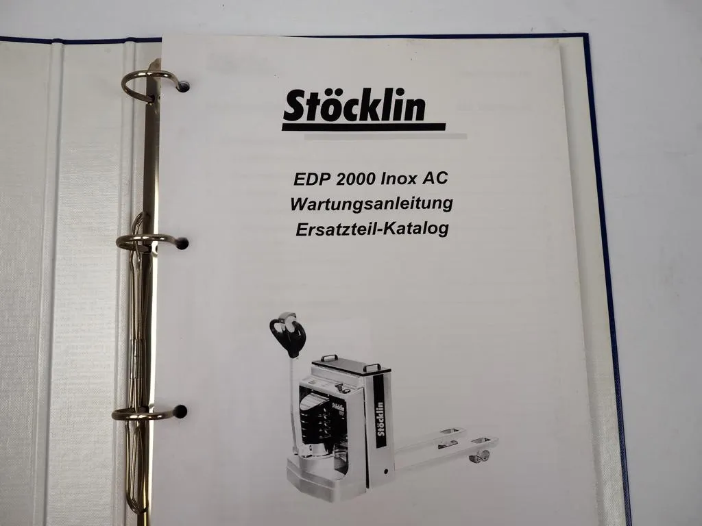 Stöcklin EDP2000 Inox AC Hubwagen Wartungsanleitung Ersatzteilkatalog 2001