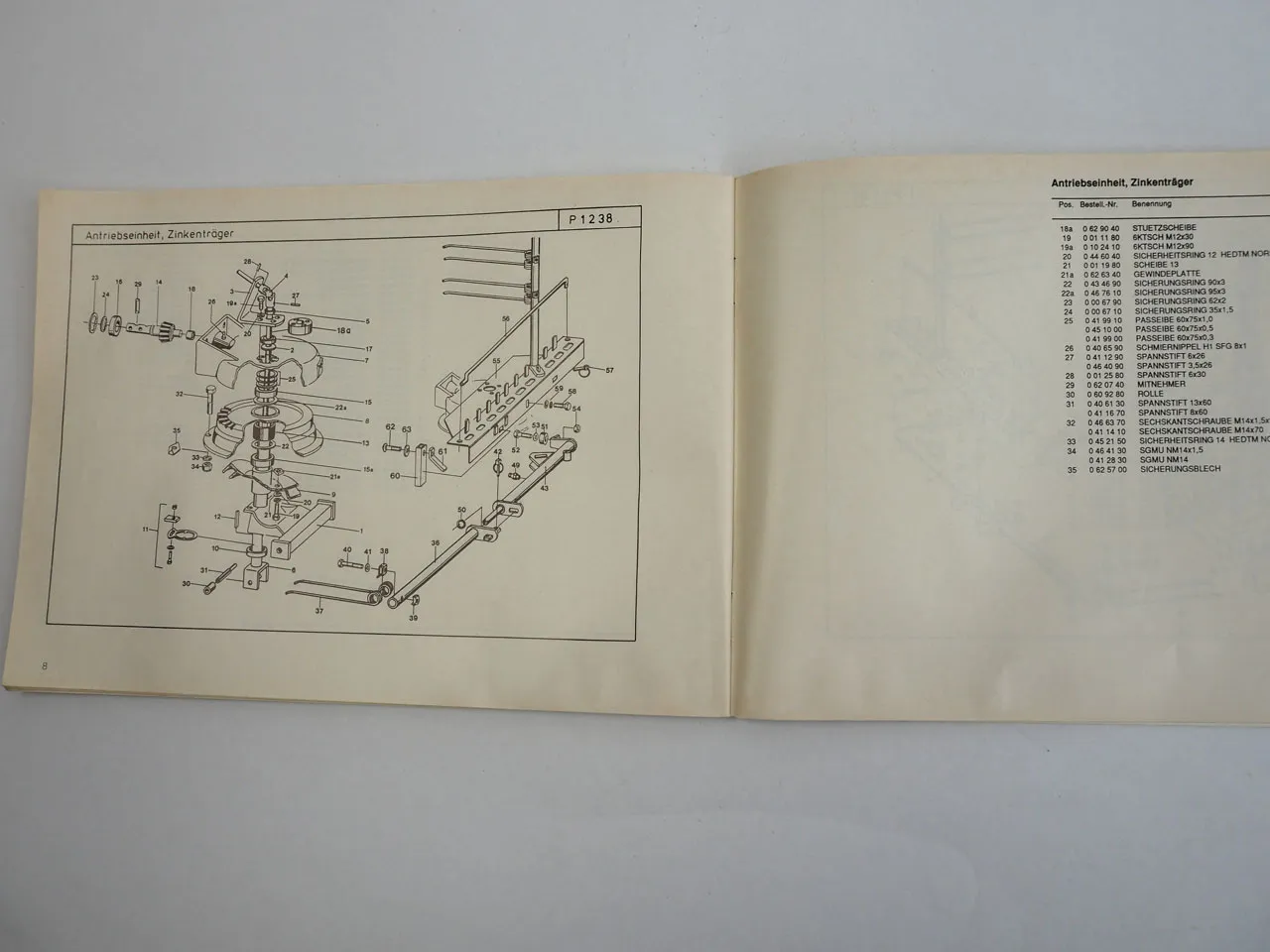 Stoll R335DS R415DS Schwader Bedienungsanleitung Ersatzteilliste 1993