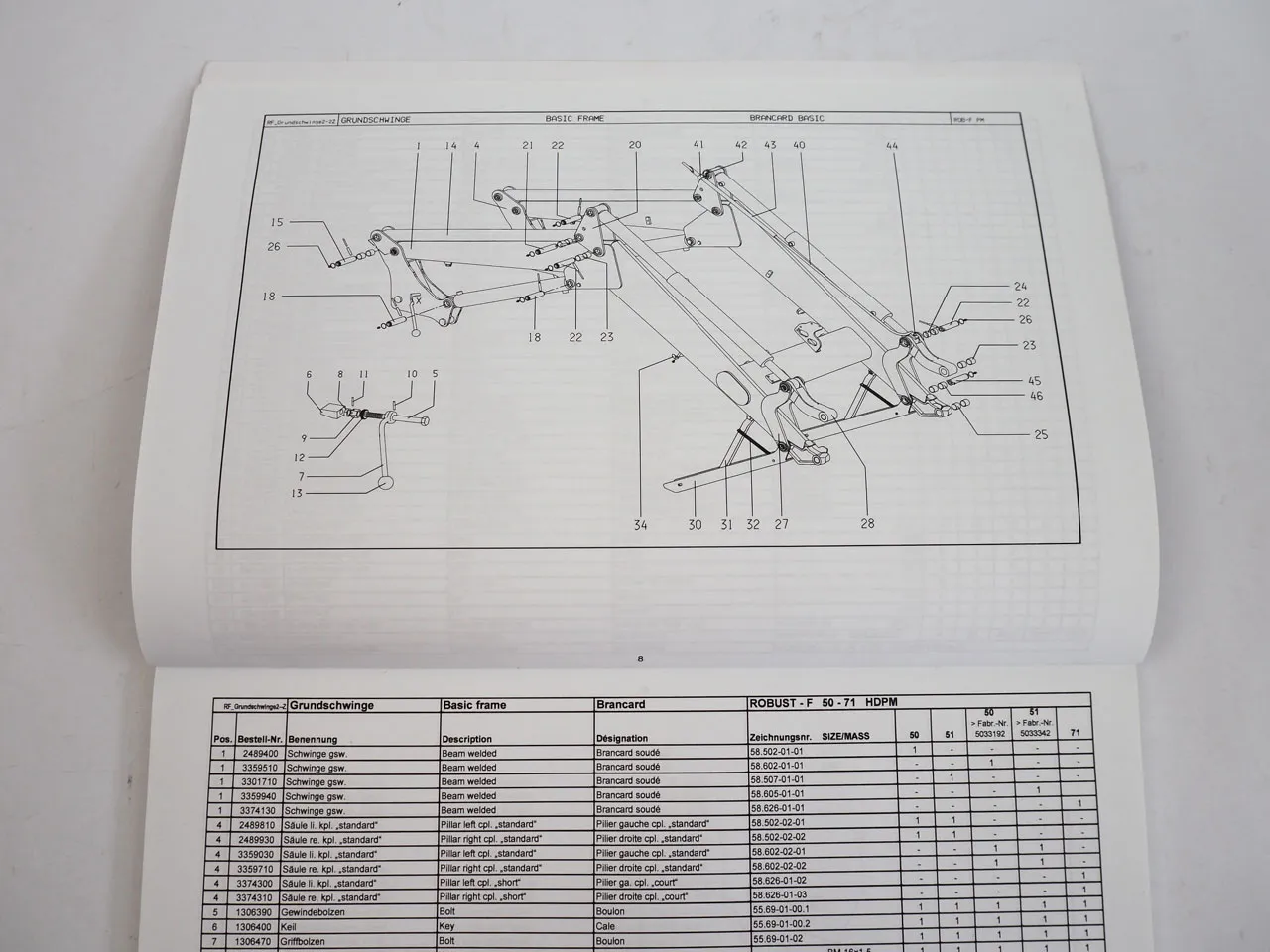 Stoll Robust F 5-71 HEPM HDPM Ersatzteilliste Spare Parts List 2004