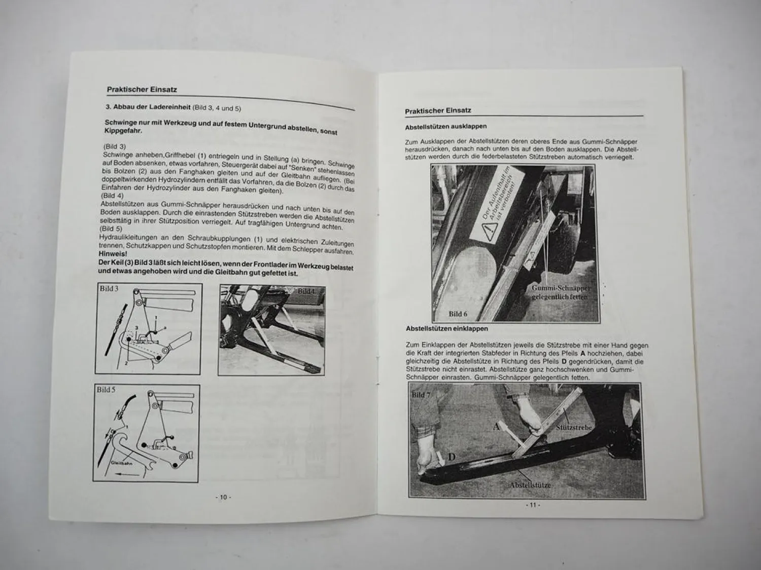 Stoll Robust F HEPM HDPM Frontlader Betriebsanleitung Anbau Hydraulikplan 2001