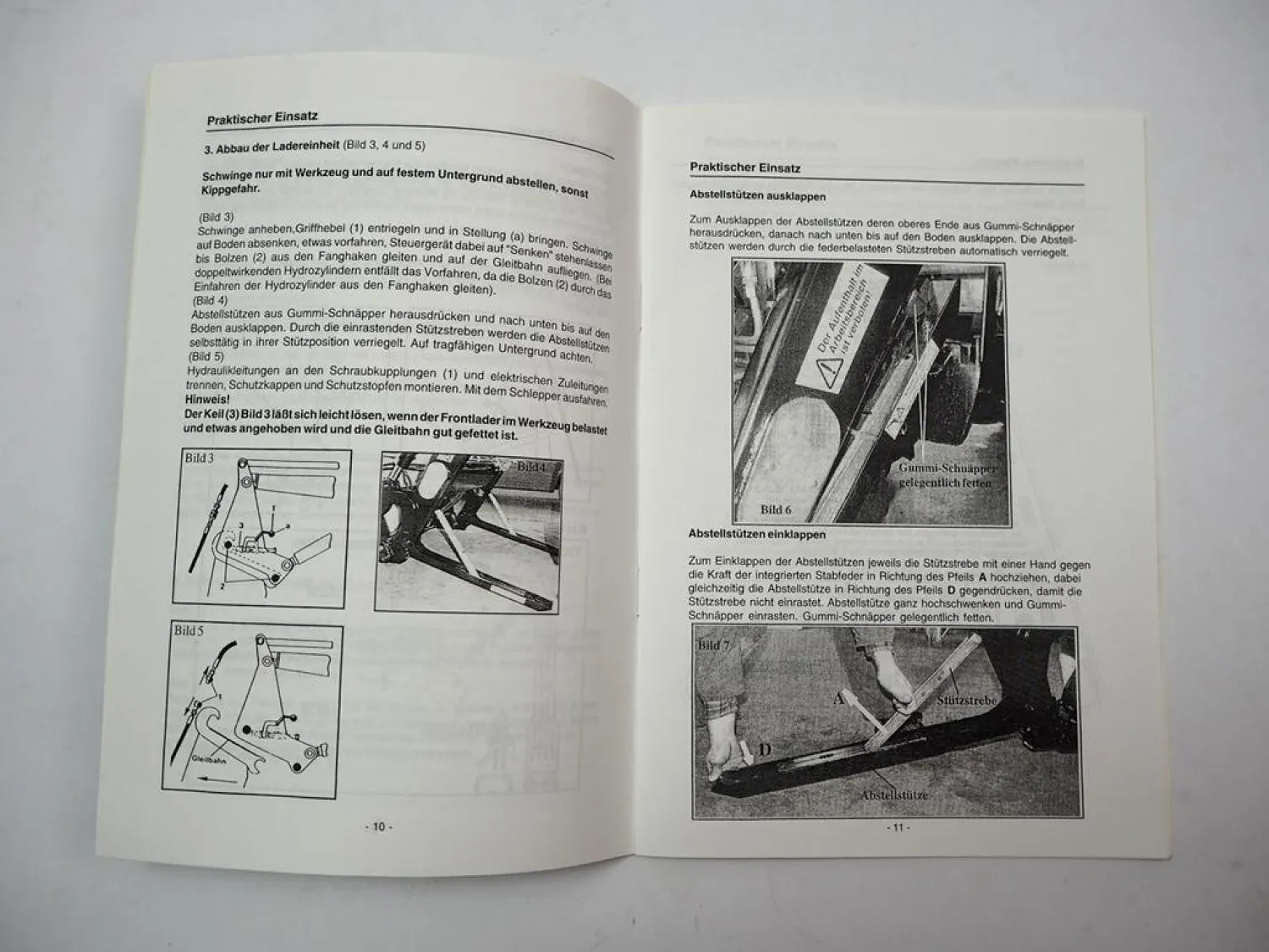Stoll Robust F HEPM HDPM Frontlader Betriebsanleitung Anbau Hydraulikplan 2003