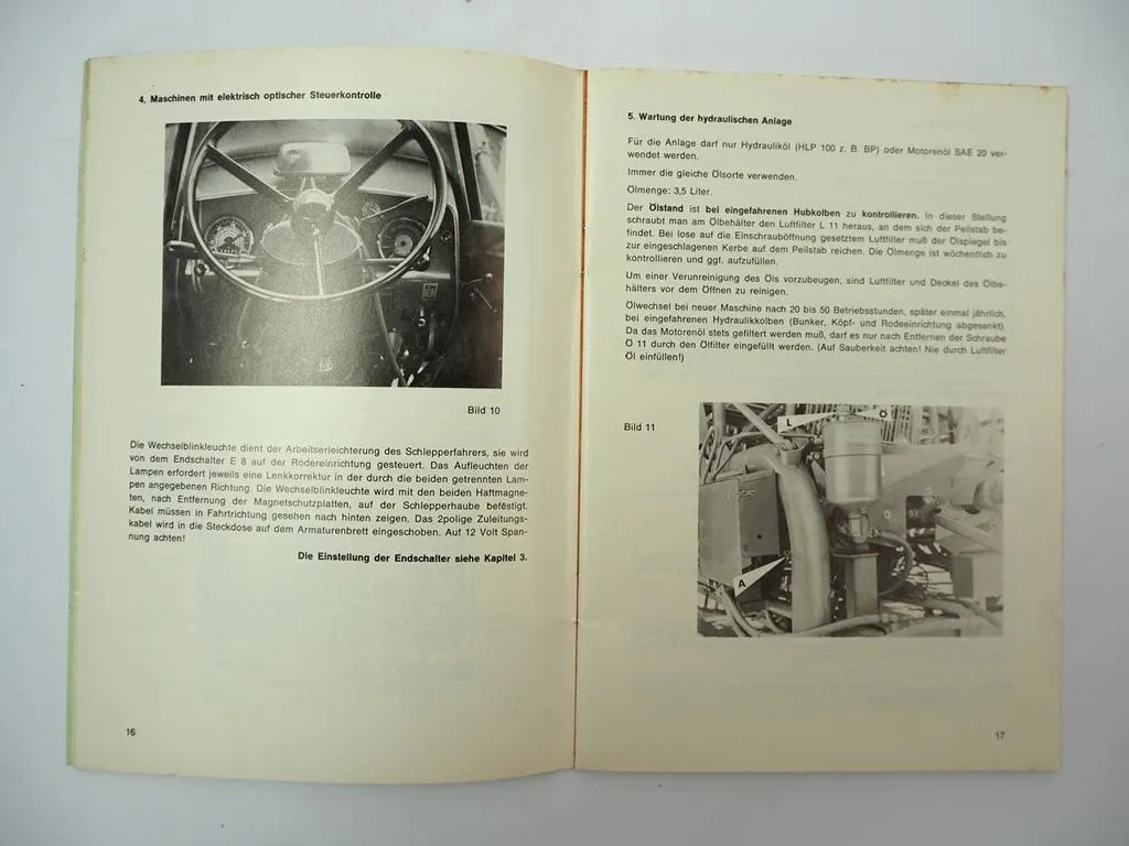 Stoll V35 V50 Bunkerköpfroder Betriebsanleitung Bedienungsanleitung 1974