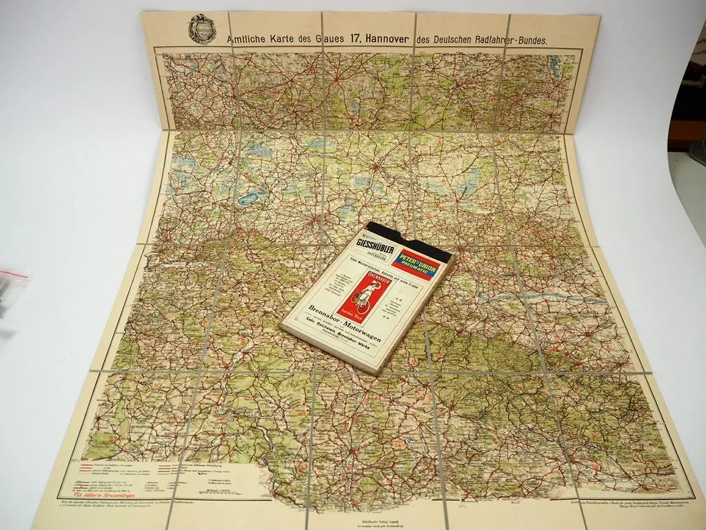 Strassenkarte Deutscher Radfahrbund Gau Hannover ca. 1910/20