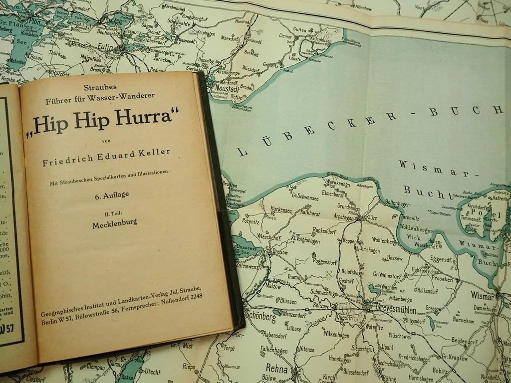 Straubes Führer für Wasserwanderer Hip Hip Hurra 1929 Teil 2 Mecklenburg Paddeln