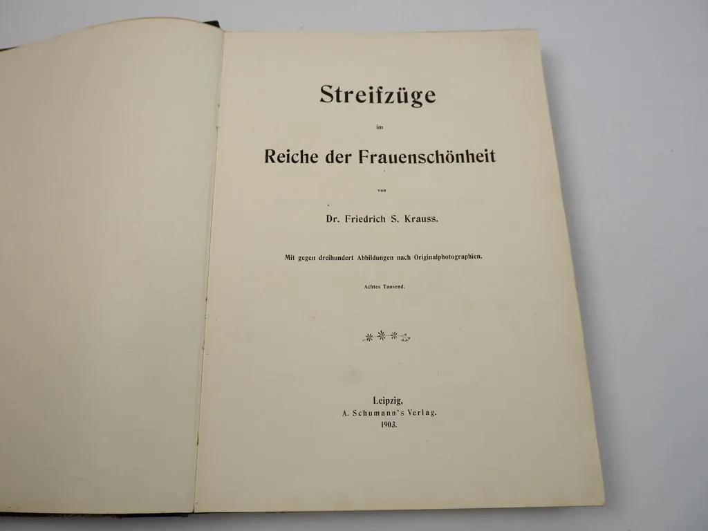 Streifzüge im Reiche der Frauenschönheit Friedrich S. Krauss 1903