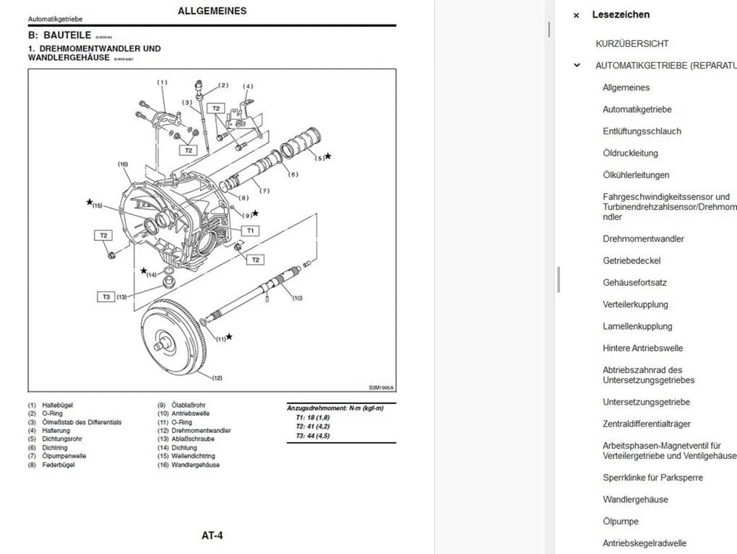 Subaru Automatikgetriebe Werkstatthandbuch Automatic Transmission Service Manual