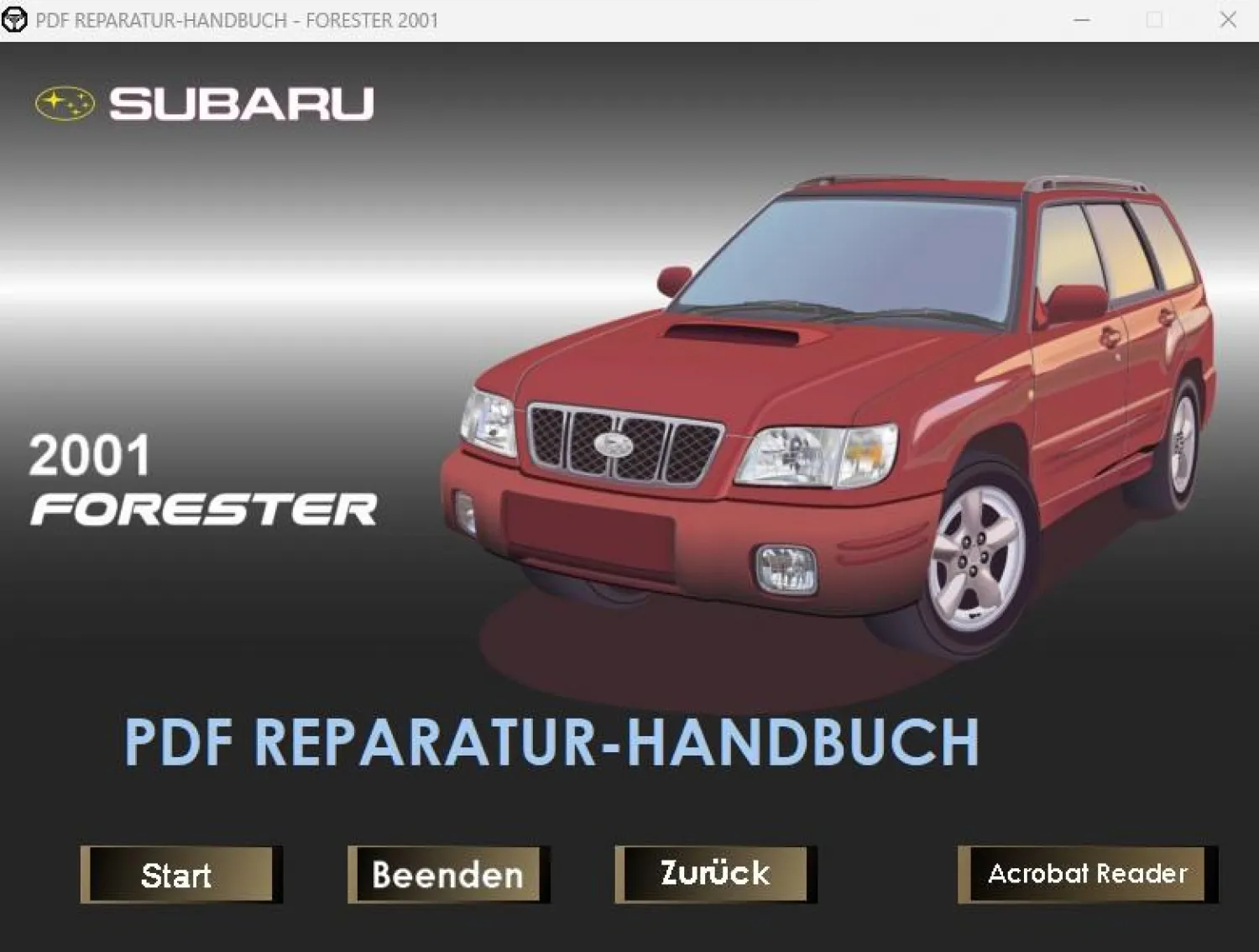 Subaru Forester 2001 2002 Werkstatthandbuch Reparaturanleitung