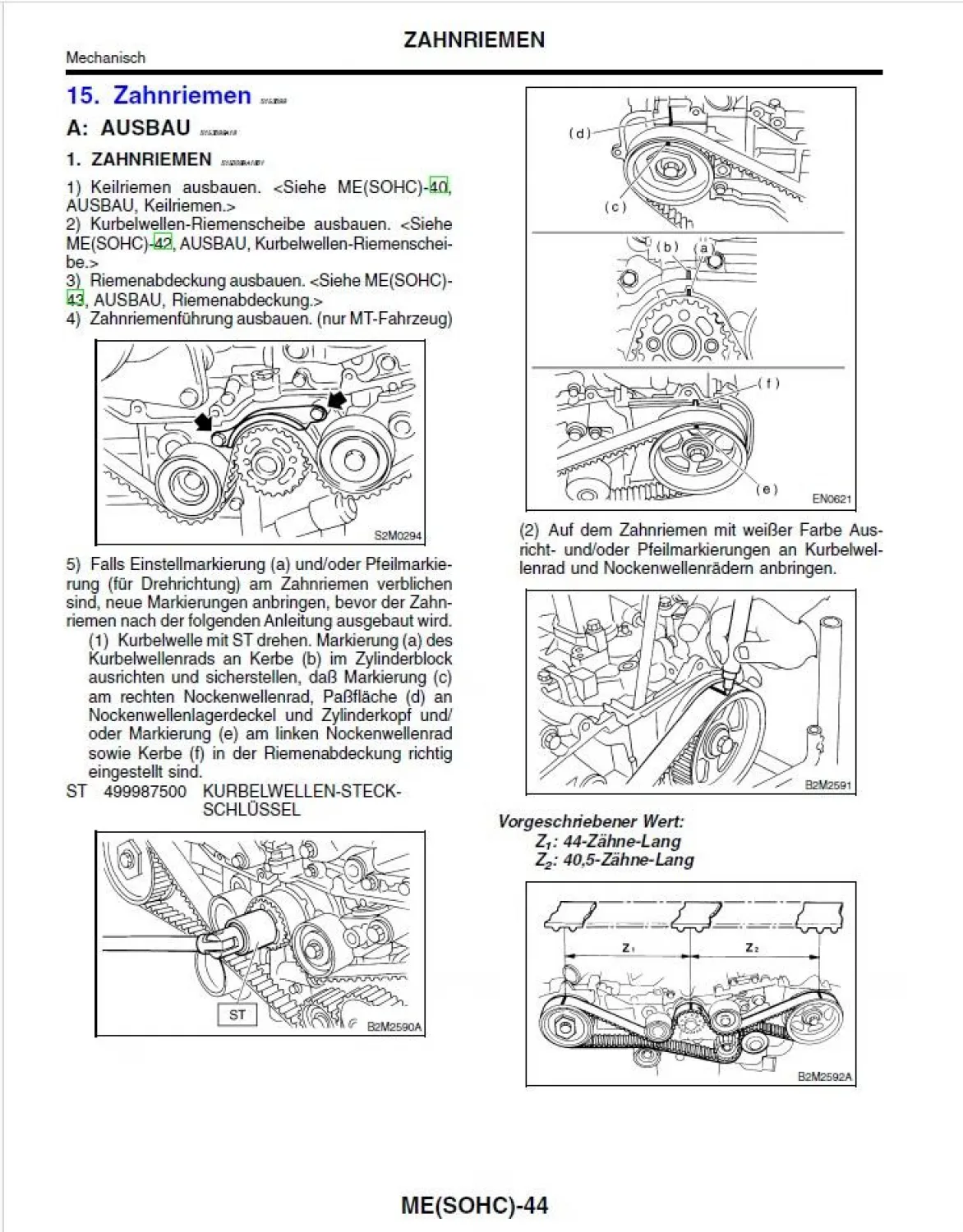 Subaru Forester 2001 2002 Werkstatthandbuch Reparaturanleitung