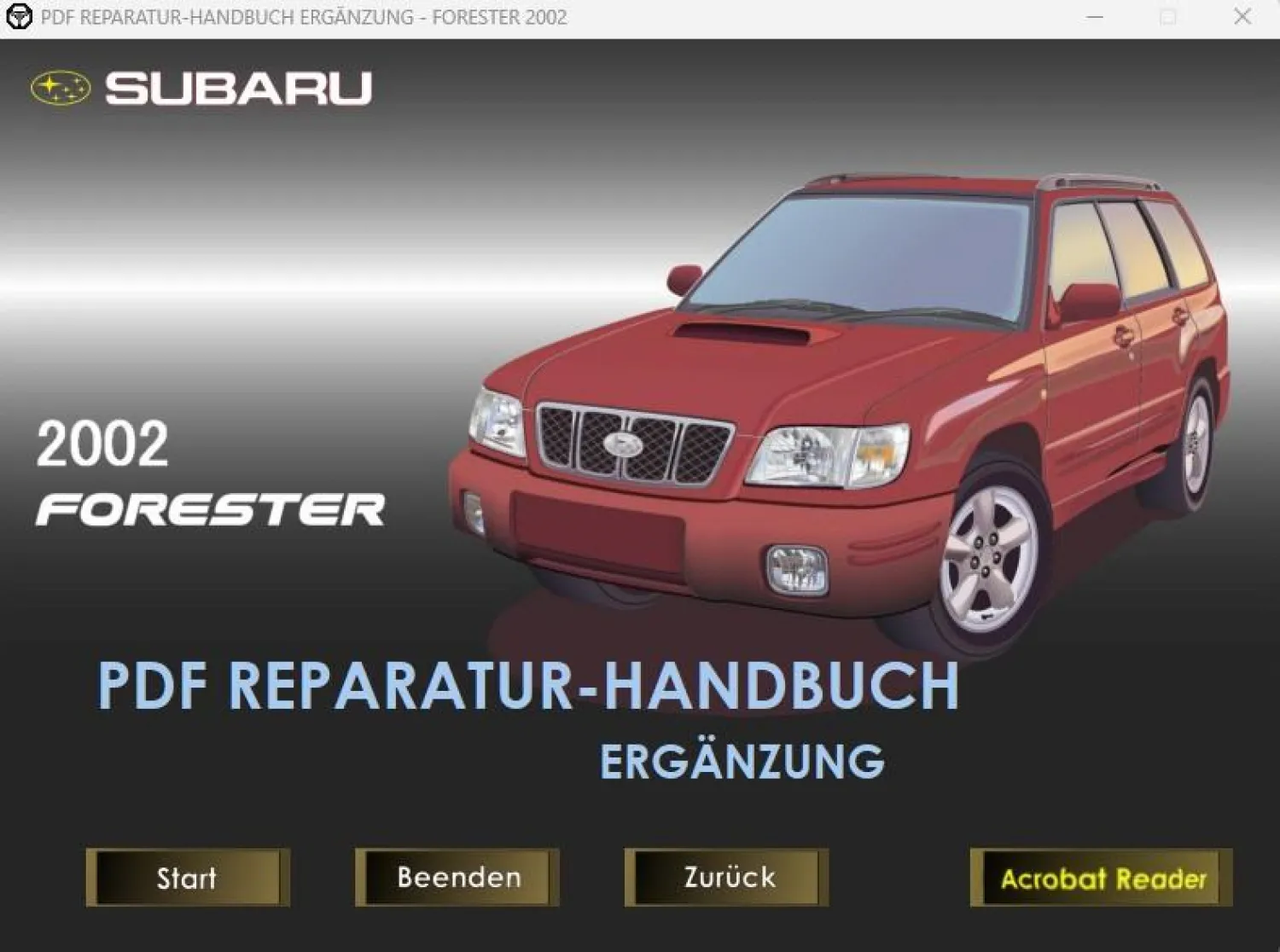 Subaru Forester 2001 2002 Werkstatthandbuch Reparaturanleitung
