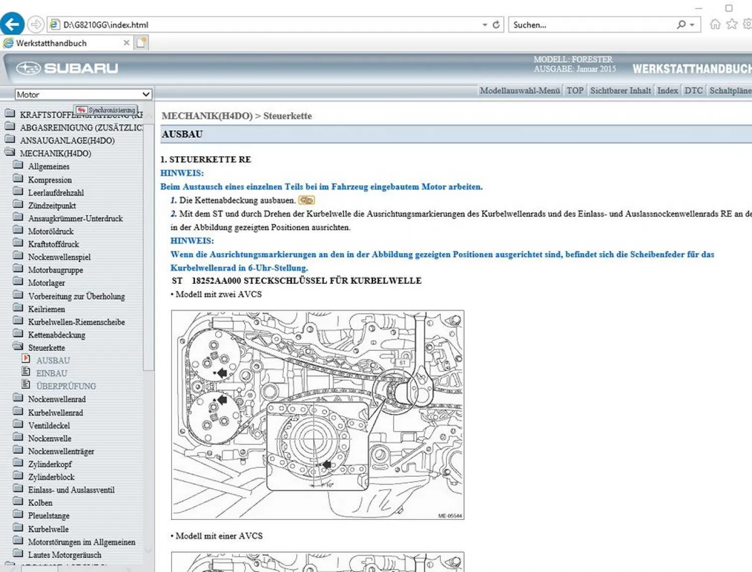 Subaru Forester 2013 2014 2015 Werkstatthandbuch Reparaturanleitung