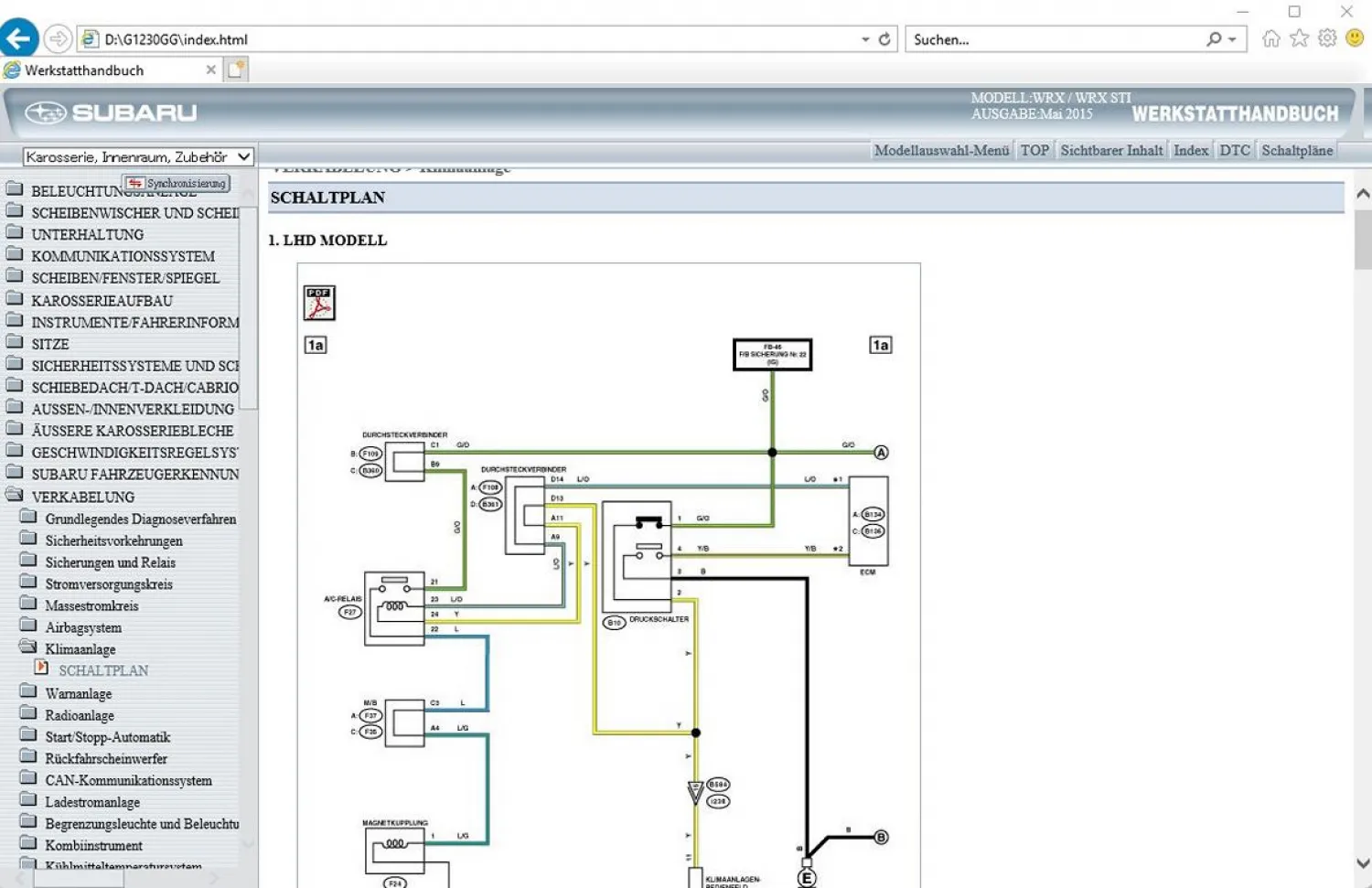 Subaru WRX / WRX STI 2015 2016 Werkstatthandbuch Reparaturanleitung