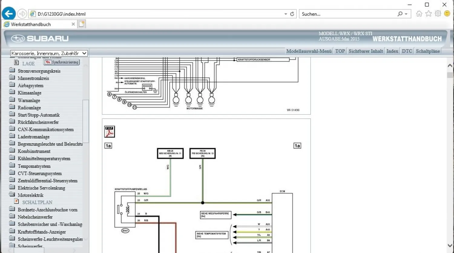 Subaru WRX / WRX STI 2015 2016 Werkstatthandbuch Reparaturanleitung orig. CD