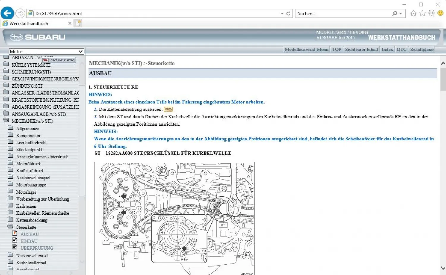 Subaru WRX / WRX STI Levorg 2015 2016 Werkstatthandbuch Reparaturanleitung orig. CD
