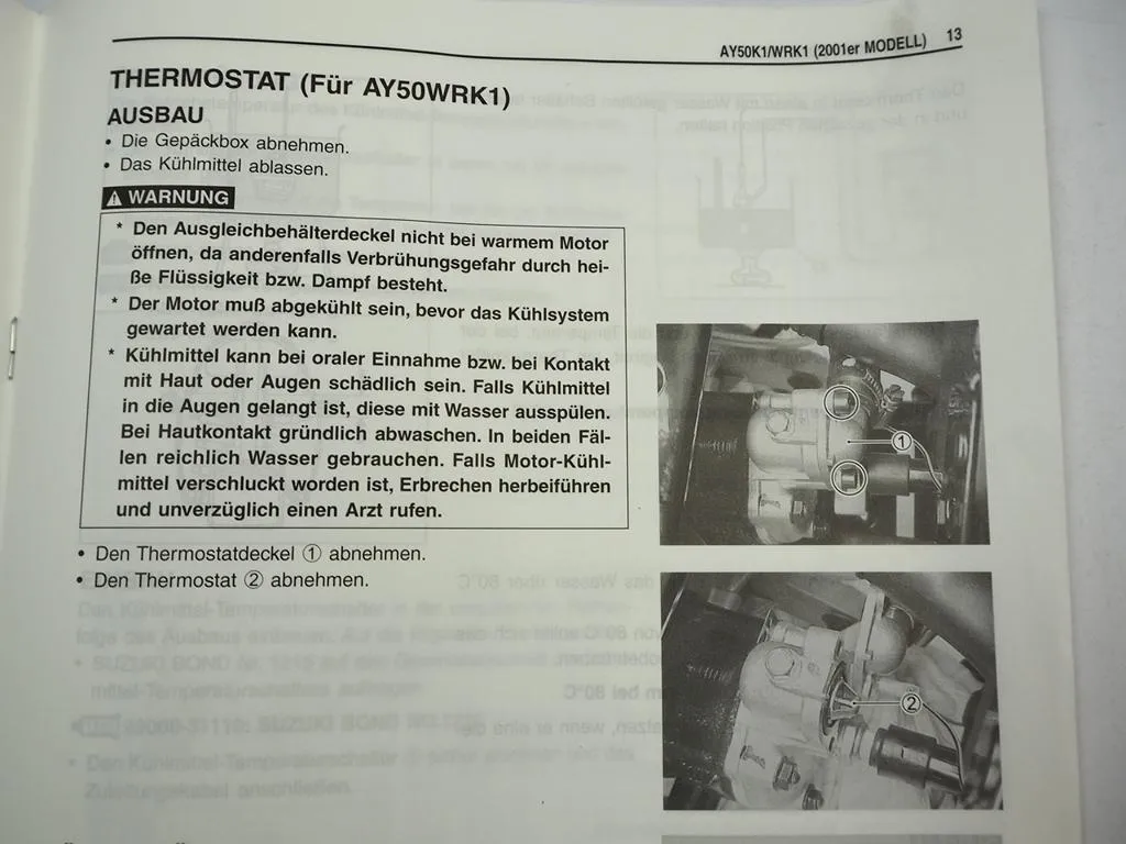 Suzuki AY50 K1 WRK1 2001 Nachtrag Werkstatthandbuch Reparaturanleitung Schaltplan