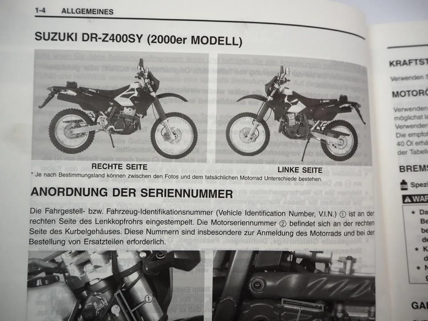 Suzuki DR-Z 400S Werkstatthandbuch 2000 Reparaturanleitung Wartungsanleitung