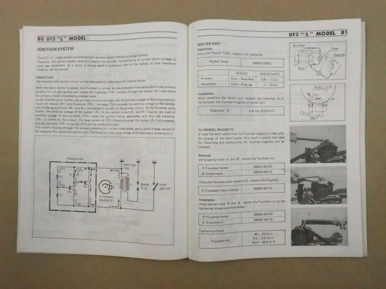 Suzuki DT2 Outboard Motor Service Manual Werkstatthandbuch 1982 - 1992
