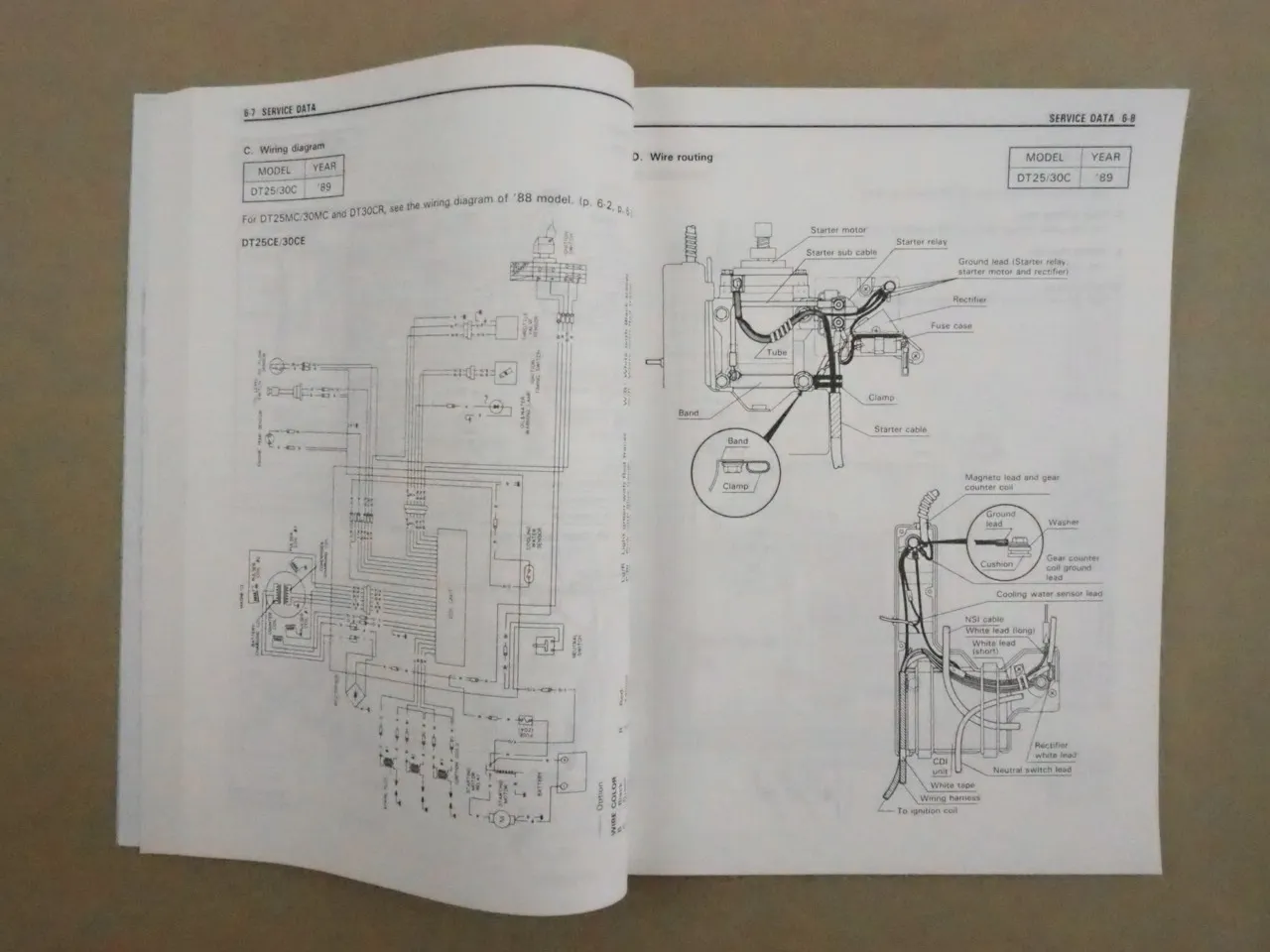 Suzuki DT25 - 200V Outboard Motor 1986 - 1993 Electrical Trouble Shooting Manual