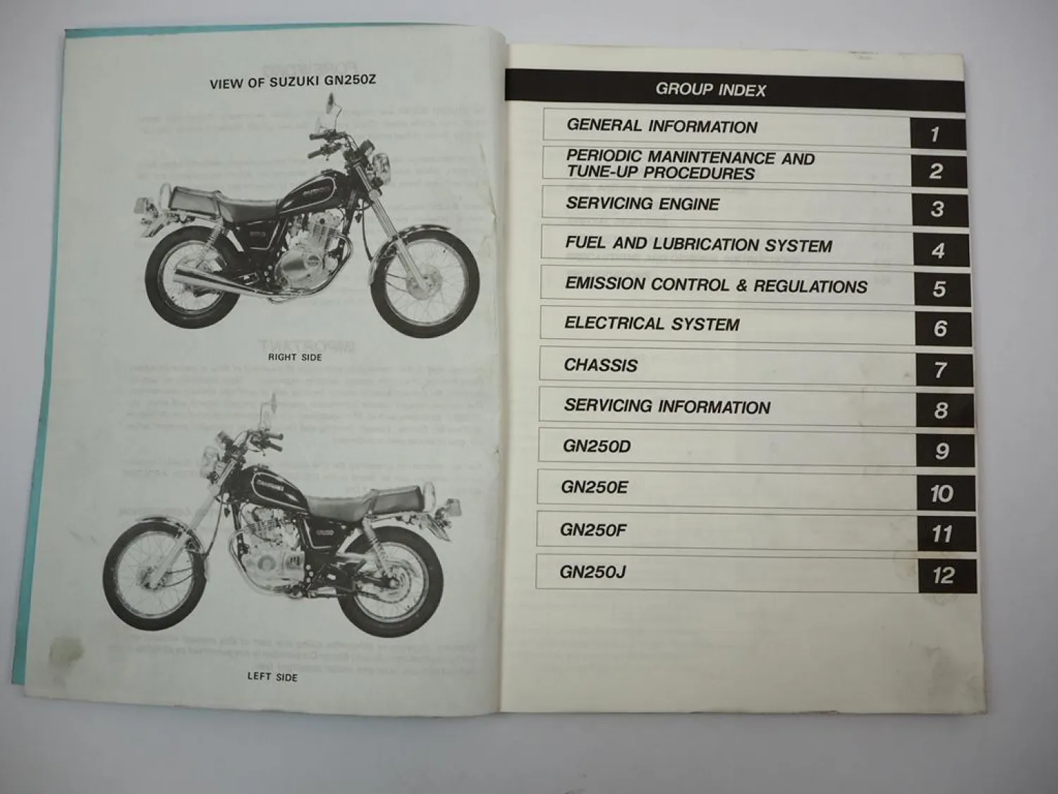 Suzuki GN 250 Service Repair Workshop Manual & Maintenance 1982-1990