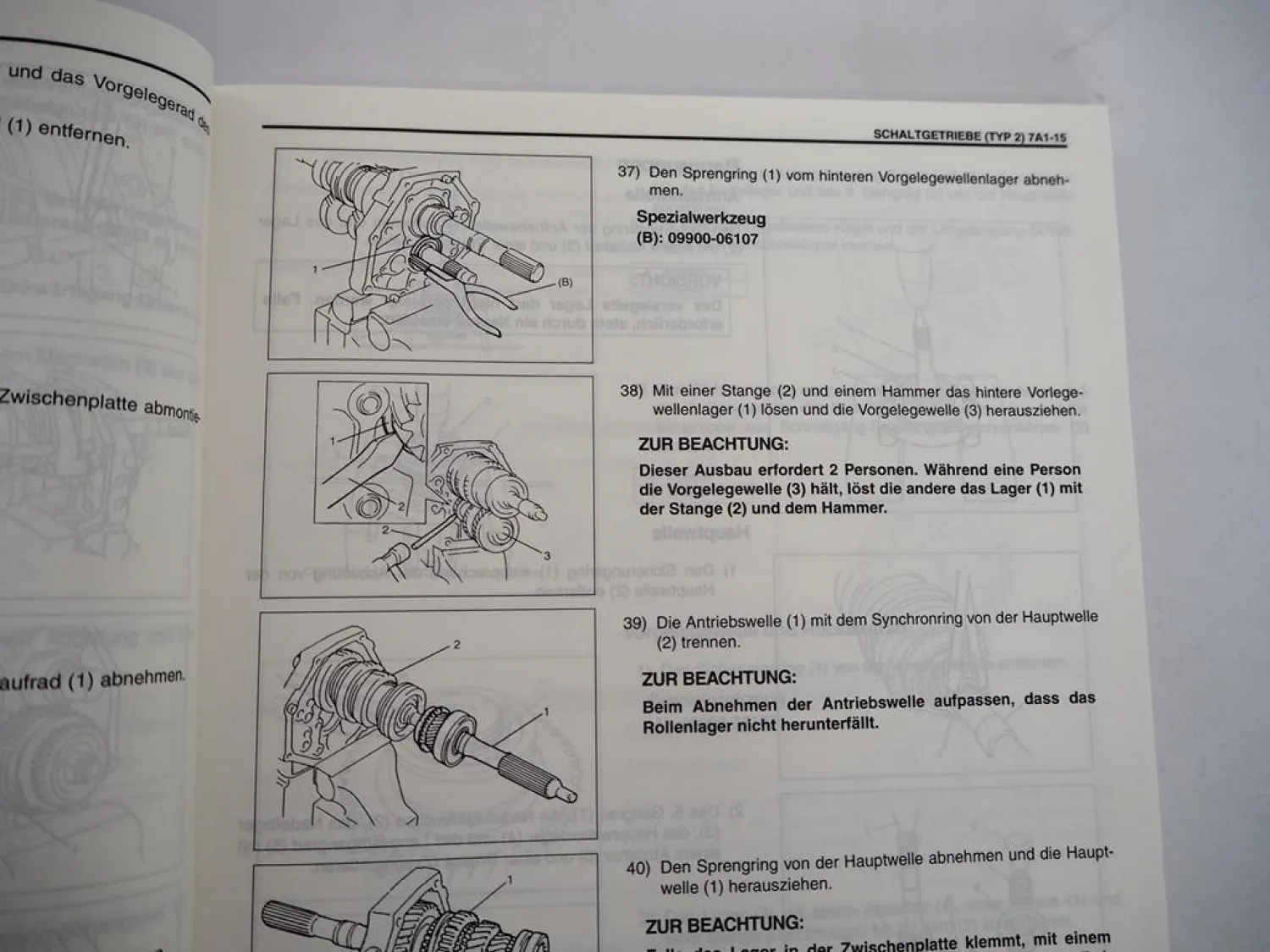 Suzuki Grand Vitara XL-7 Werkstatthandbuch Getriebe & Differential Reparaturanleitung
