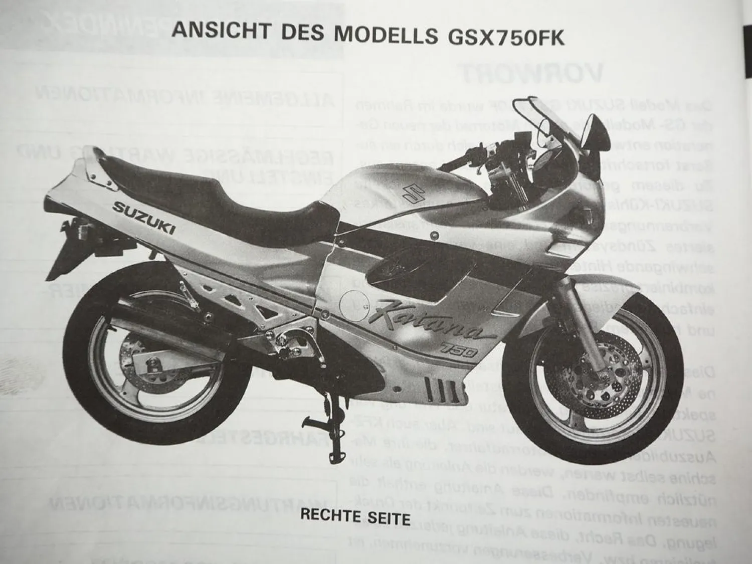 Suzuki GSX 750F Katana Werkstatthandbuch 1988-1993 Reparaturanleitung Wartungsanleitung
